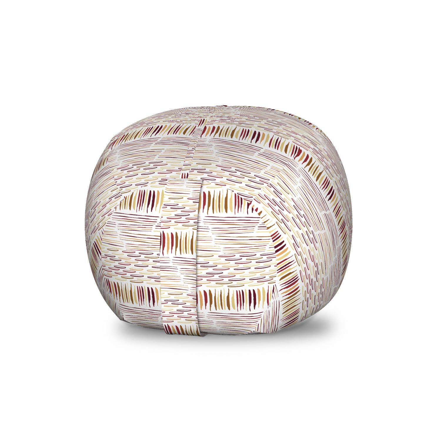 Ambesonne Abstract Storage Toy Bag Chair - Washable Stuffed Animal Organizer with Strokes & Circles Pattern, Small Multicolor - Perfect for Kids' Room, Playroom & Nursery Organization