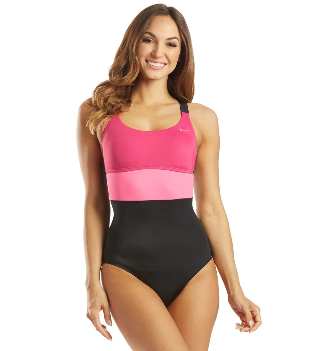 Nike Women's Wild One Piece Swimsuit - Cheetah Leopard Print Animal Print Bathing Suit for Beach, Pool & Summer Vacations