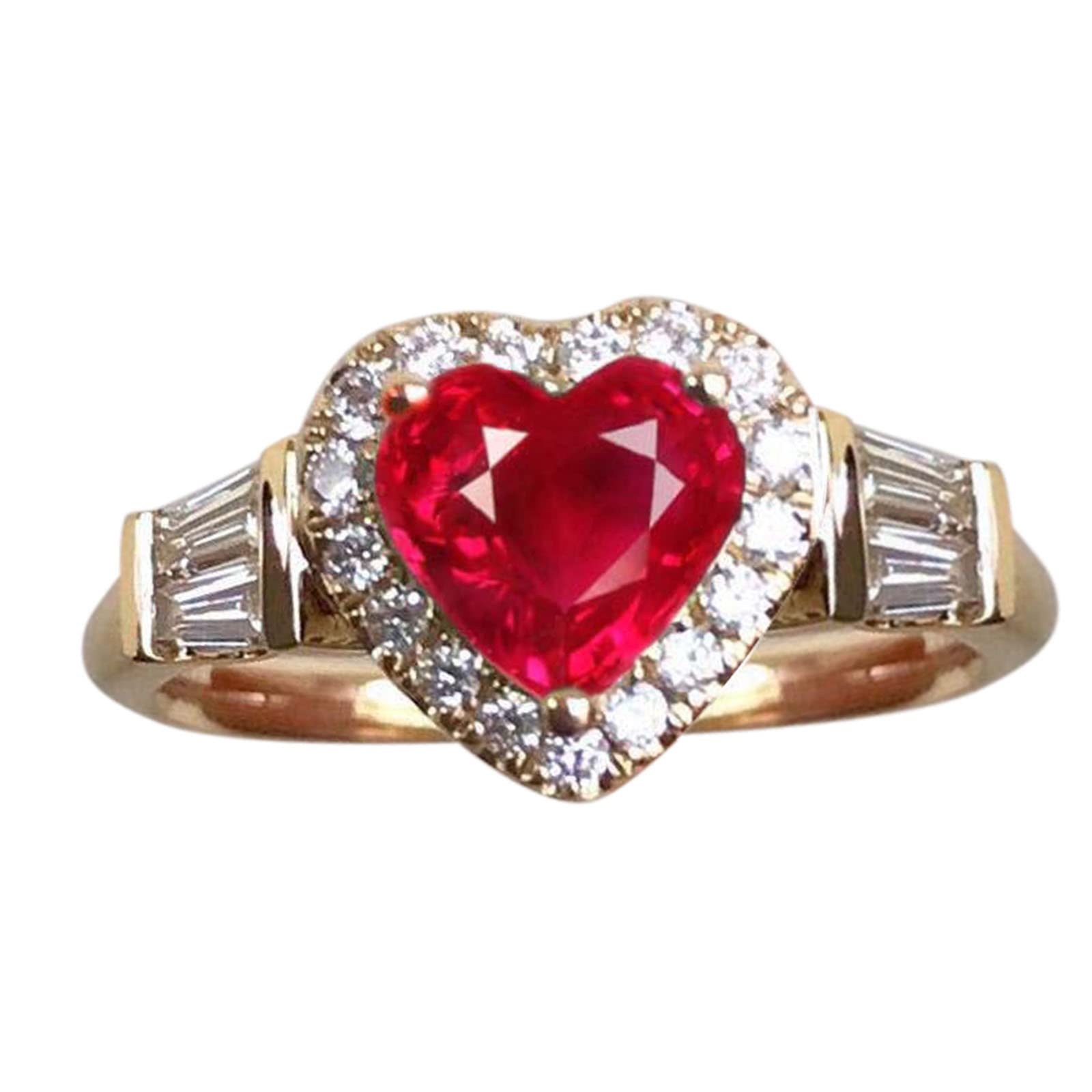 Gemstone Birthstone Rings for Women & Girls - Size 4 Sapphire Statement Rings, Engagement & Promise Rings - Perfect Anniversary Gift for Her/Him - Ideal for Weddings, Proposals & Special Occasions