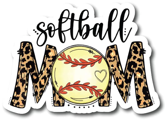 Softball Mom Gift - 5 Inch Refrigerator Magnet for Car, Toolbox & Home - USA Made Sports Accessory - Perfect for Fans & Players - MAGS10787