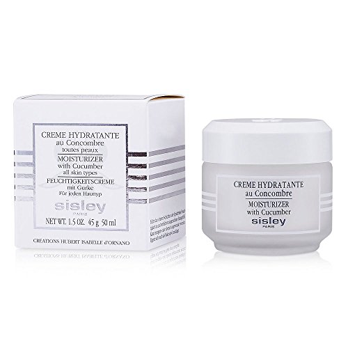 Sisley Botanical Fluid Moisturizer with Cucumber - Hydrating Face Cream for Women - 50ml/1.5oz (Pack of 2) - Lightweight Daily Moisturizer for Dry & Sensitive Skin - Perfect for Day & Night Use