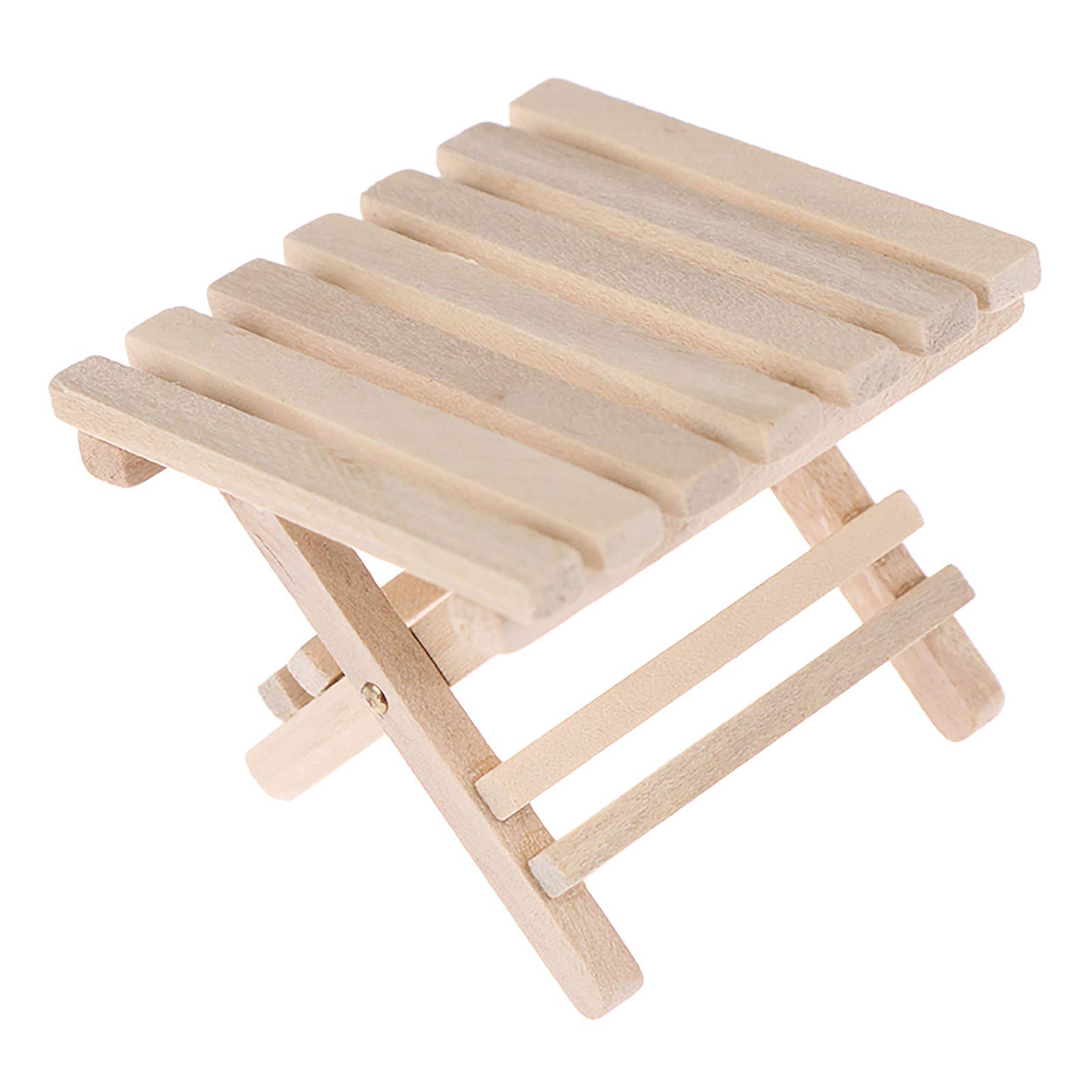 Austinstore 1:12 Scale Mini Folding Table - DIY Handcrafted Dollhouse Furniture, Kids Beach Toy & Model Display for Home Decor, School Projects & Collectors
