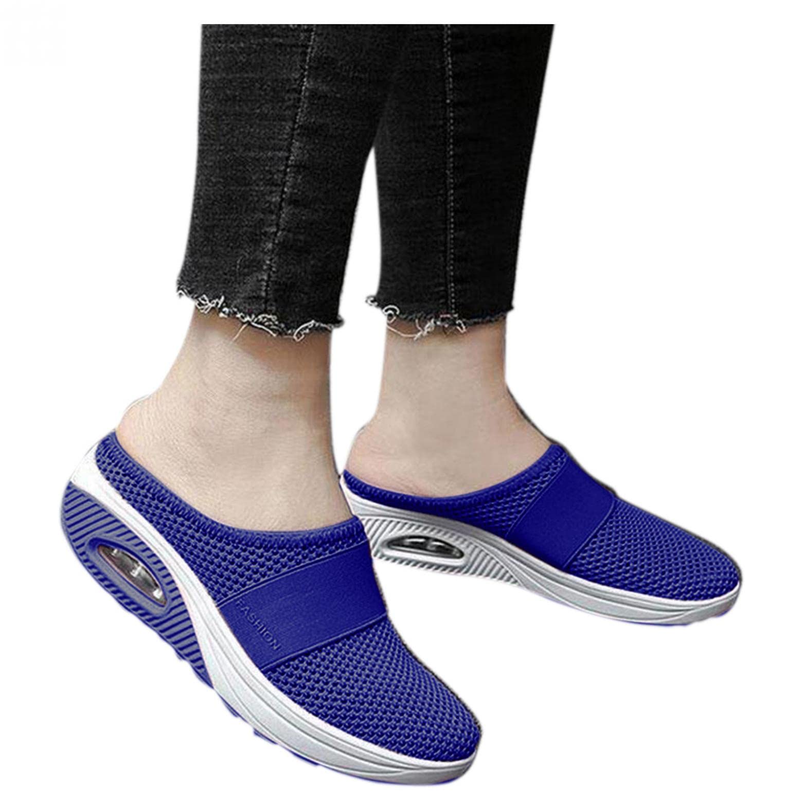 Women's Breathable Mesh Slip-On Sneakers - Lightweight Walking & Running Shoes for Women - Perfect for Summer, Exercise, Gym & Casual Wear