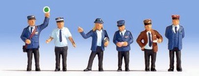 Noch 15268 Dutch Railway Officials Landscape Modeling Figures - Realistic Miniature Train Scenery for Model Railways & Dioramas