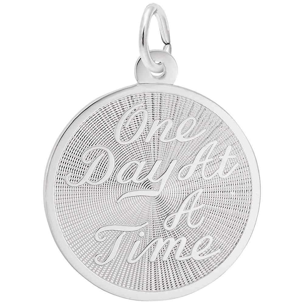 Rembrandt One Day at a Time Inspirational Charm Bracelet - Motivational Jewelry for Daily Encouragement & Positive Thinking - Perfect for Gifts, Self-Care, and Mindfulness Practice