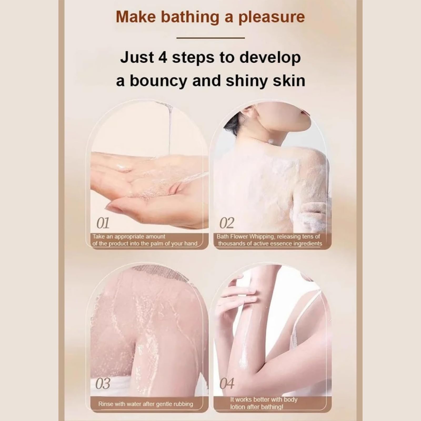Korean Rose Scented Moisturizing Body Wash for Women & Men - 500ml | Hydrating Shower Gel with Long-Lasting Fragrance | Perfect for Daily Use, Spa Days & Gift Giving