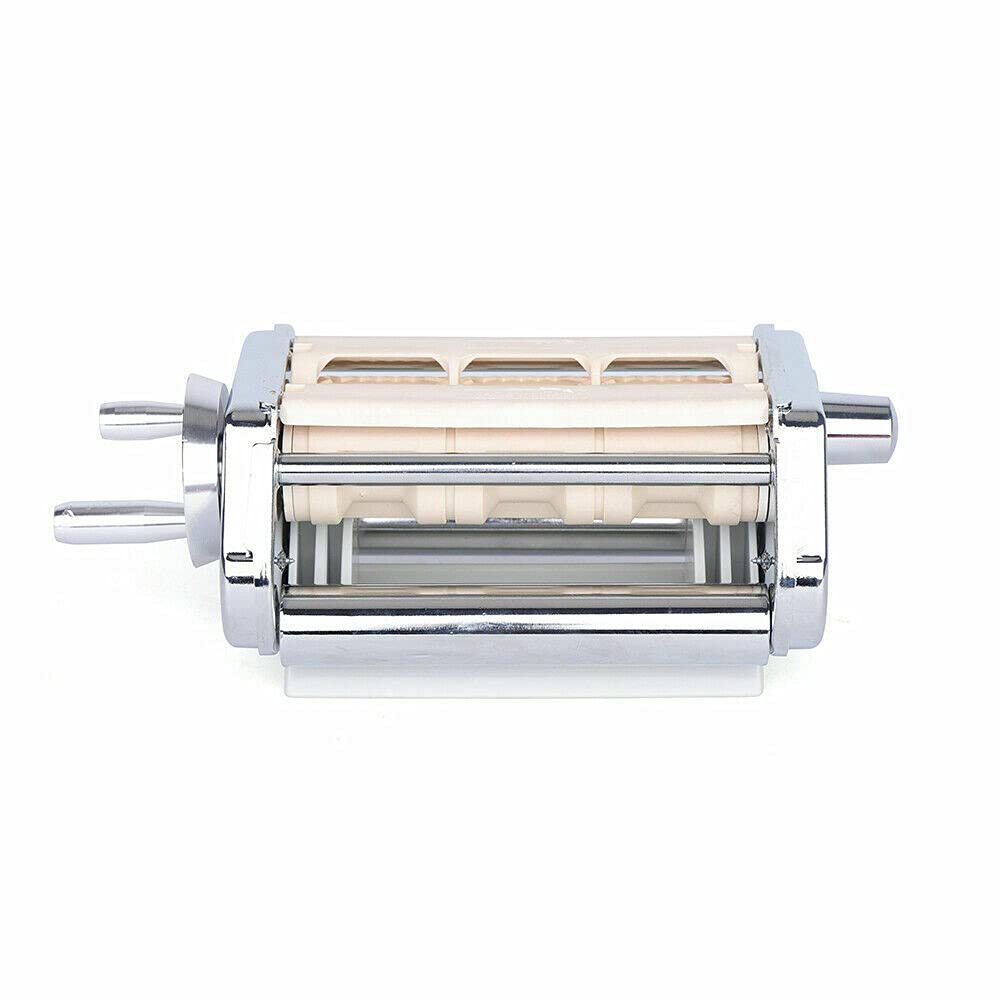 KitchenAid Pasta Roller & Ravioli Maker Attachment Set for Stand Mixers | Stainless Steel Pasta Cutter & Dough Roller | Perfect for Homemade Pasta, Lasagna, and Ravioli in Your Home Kitchen