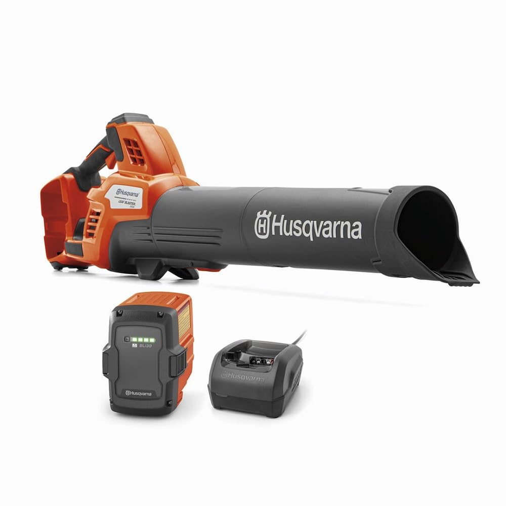 Husqvarna 350iB 40V Cordless Leaf Blower - 200 MPH 800 CFM Brushless Motor, Battery & Charger Included | Quiet Backyard & Garden Cleanup Tool for Leaves, Grass Clippings & Debris