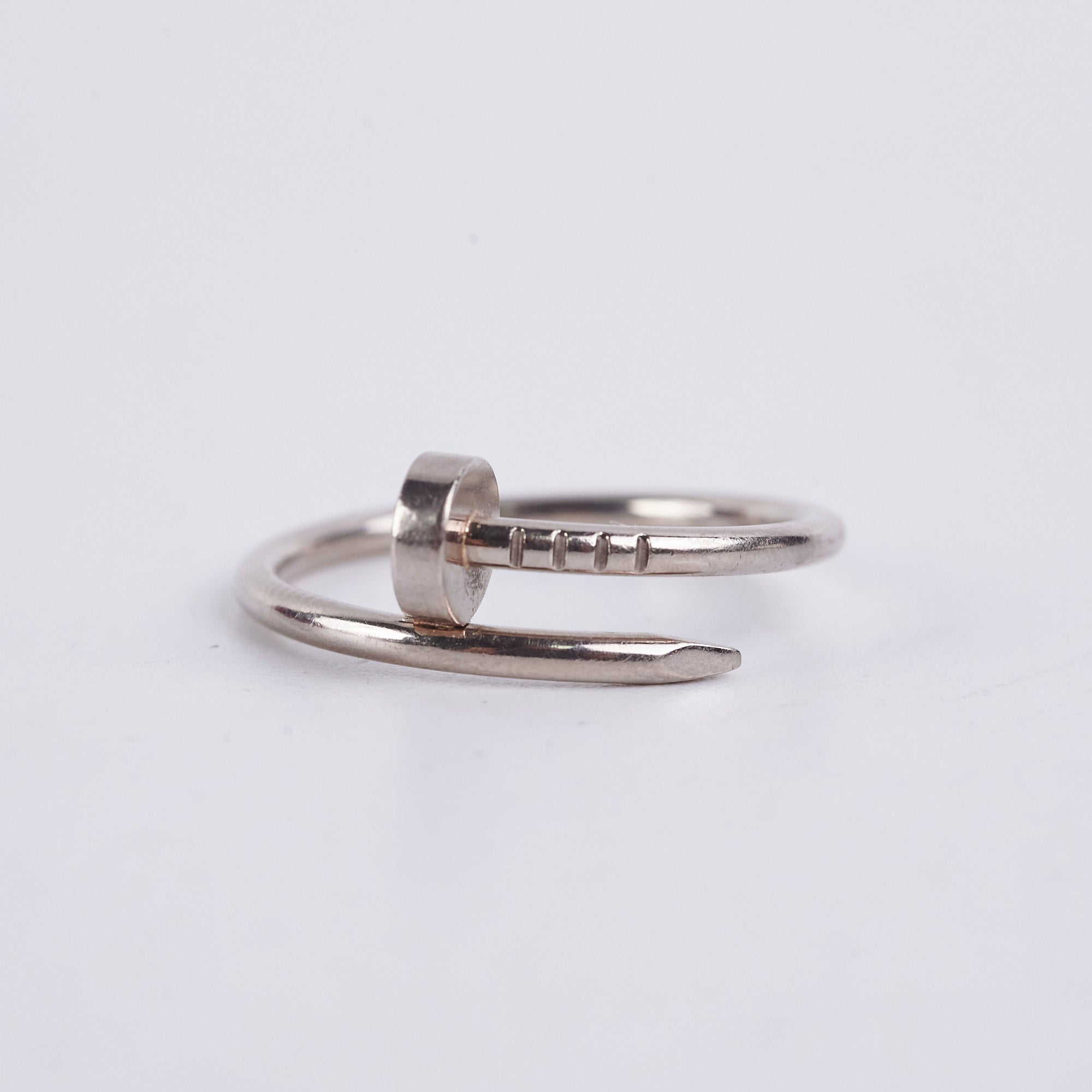 Cartier Juste Un Clou 18K White Gold Small Model Ring Size 58 - Luxury Jewelry for Women, Perfect for Weddings, Anniversaries & Special Occasions
