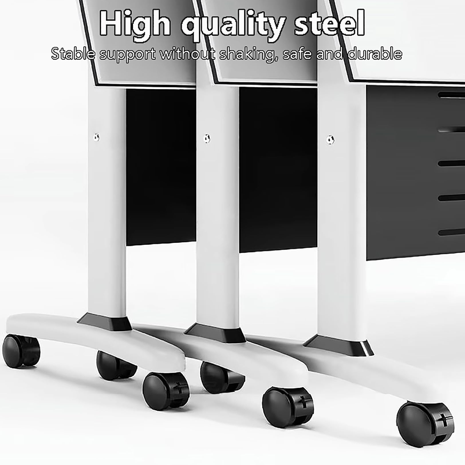Foldable Conference Table with Wheels - Mobile Flip Top Training Table for Office, Classroom & Meetings - Ideal for Small Spaces, Team Collaboration & Training Sessions