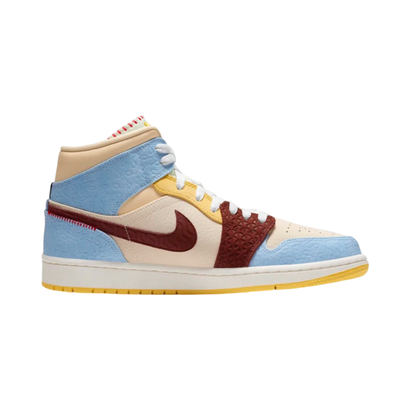 Air Jordan 1 Mid SE Fearless Maison Chateau Rouge Basketball Shoes - Retro High Top Sneakers for Men & Women - Perfect for Streetwear, Basketball Games & Casual Fashion