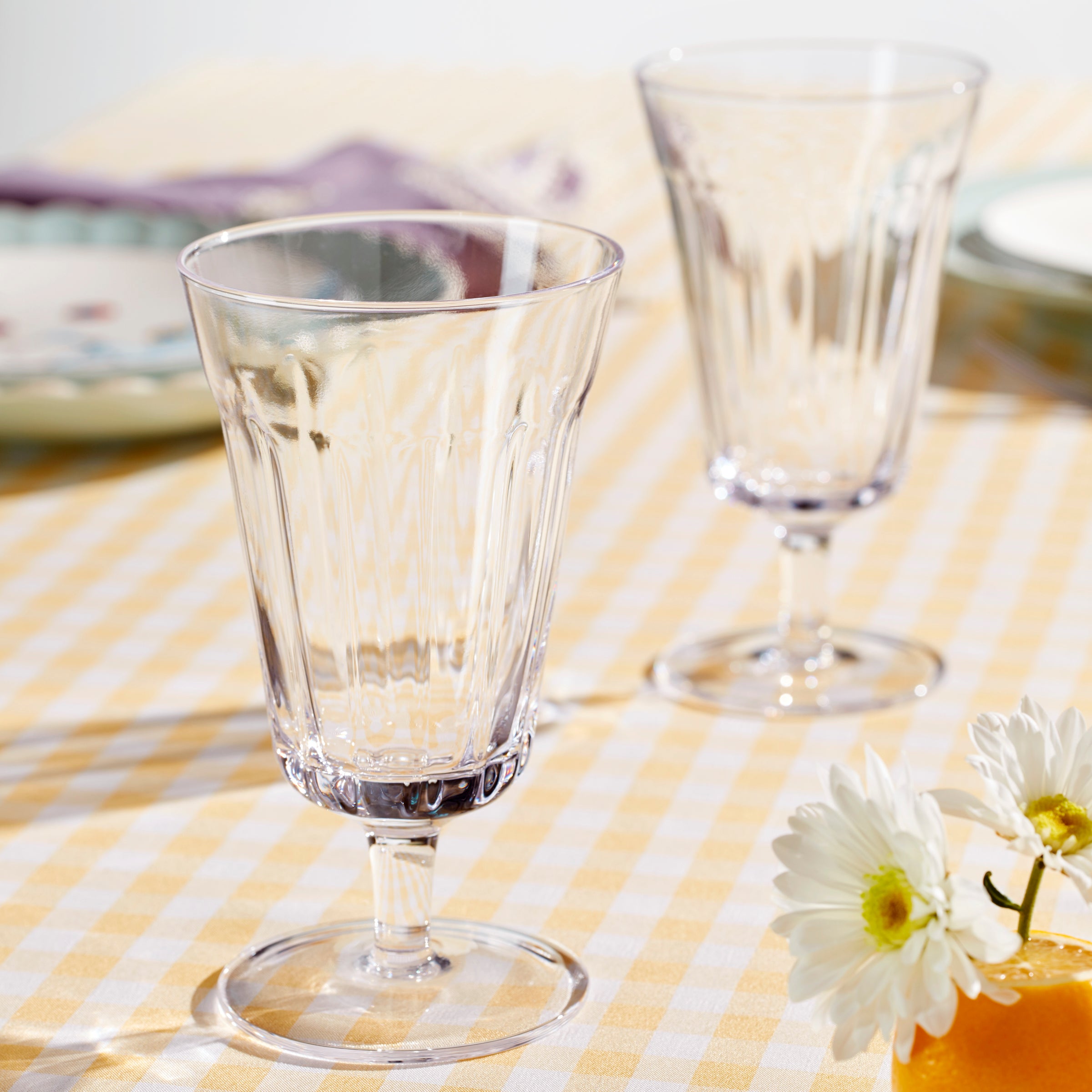 Elegant French Perle Tall Stem Glasses Set of 4 - Perfect for Wine Tasting, Dinner Parties & Special Occasions