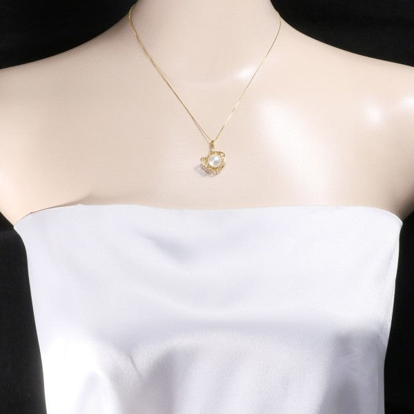 18K Yellow Gold Pearl Necklace for Women - Elegant Pearl Jewelry Gift for Birthday, Anniversary & Wedding | Classic Layered Necklace for Formal Events & Special Occasions