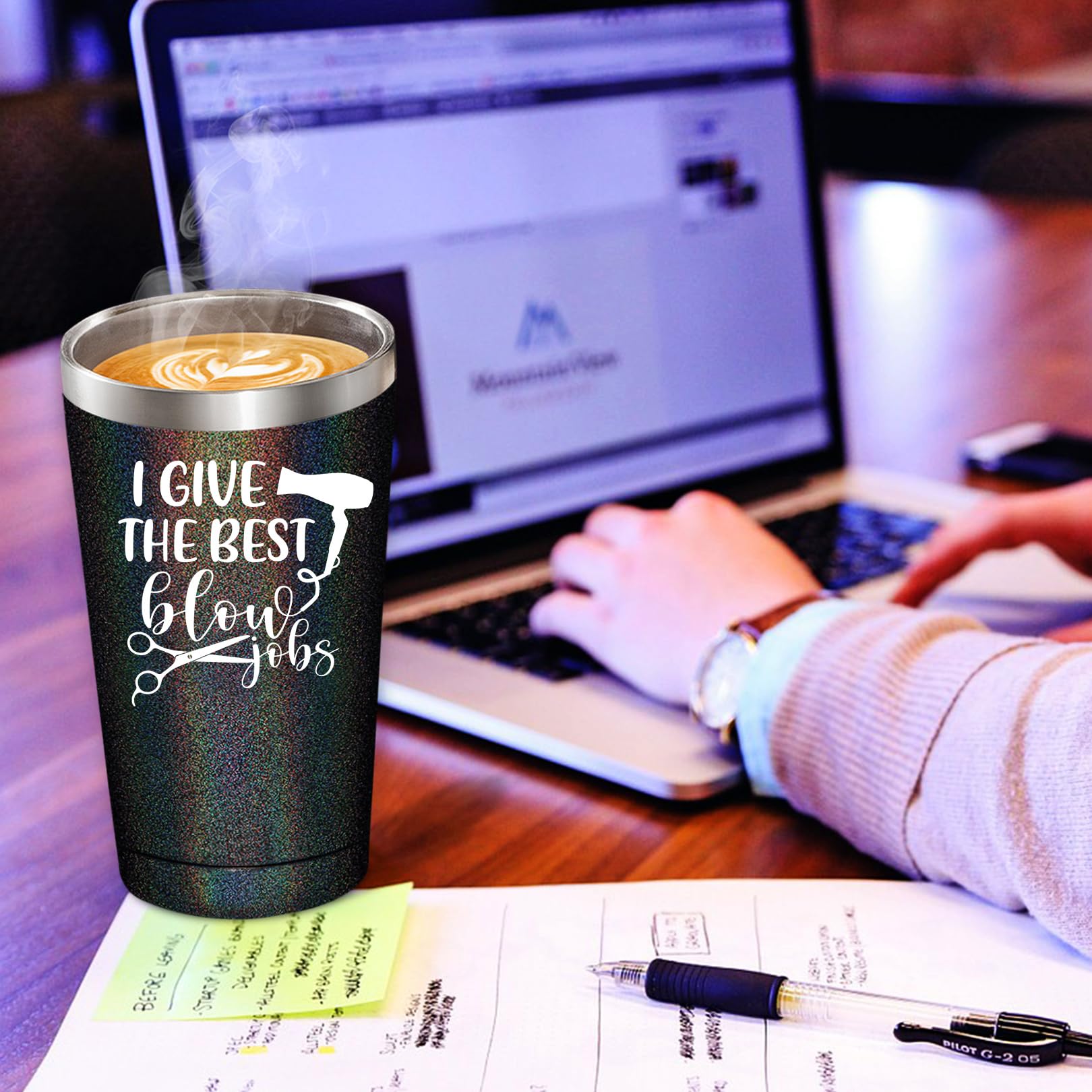 BIRGILT 20oz Hair Stylist Tumbler Cup - Perfect Hairdresser Gifts for Women, Hairstylist Appreciation Gift Ideas - Great for Christmas, Birthday & Thank You Presents - Insulated Travel Mug for Salon Professionals & Beauty Enthusiasts
