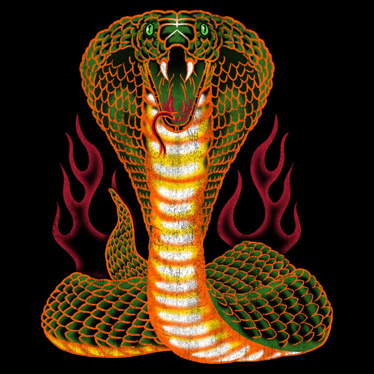 Design By Humans Unisex Cobra King by Cashfish Sweatshirt | Comfortable Cotton Pullover for Men & Women | Perfect for Casual Wear, Street Style & Lounge Outfits