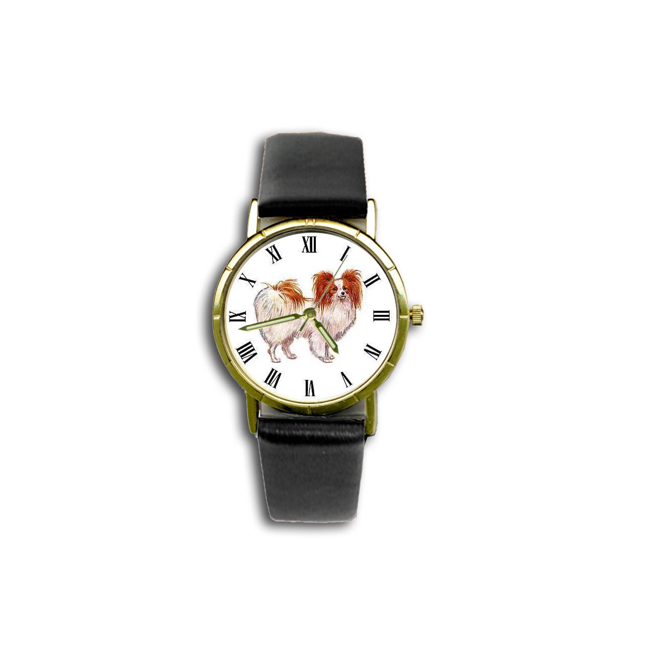 Papillon Dog Breed Wristwatch - Red Color Analog Watch for Women & Men - Perfect Gift for Dog Lovers, Pet Owners & Watch Collectors - Ideal for Casual Wear, Office & Special Occasions