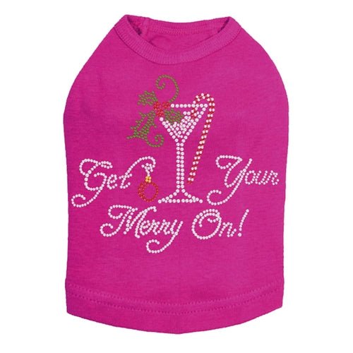 Christmas Martini Dog Tank Top - Festive Holiday Pet Apparel in Multiple Colors - Perfect for Christmas Parties & Pet Photos