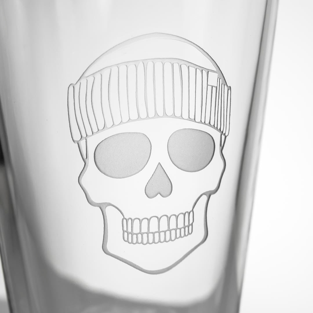 Numbskulls 16oz Beer Pint Glass Set of 4 - Durable Barware for Home, Parties & Pubs - Perfect for Craft Beer, Lager & Cocktails