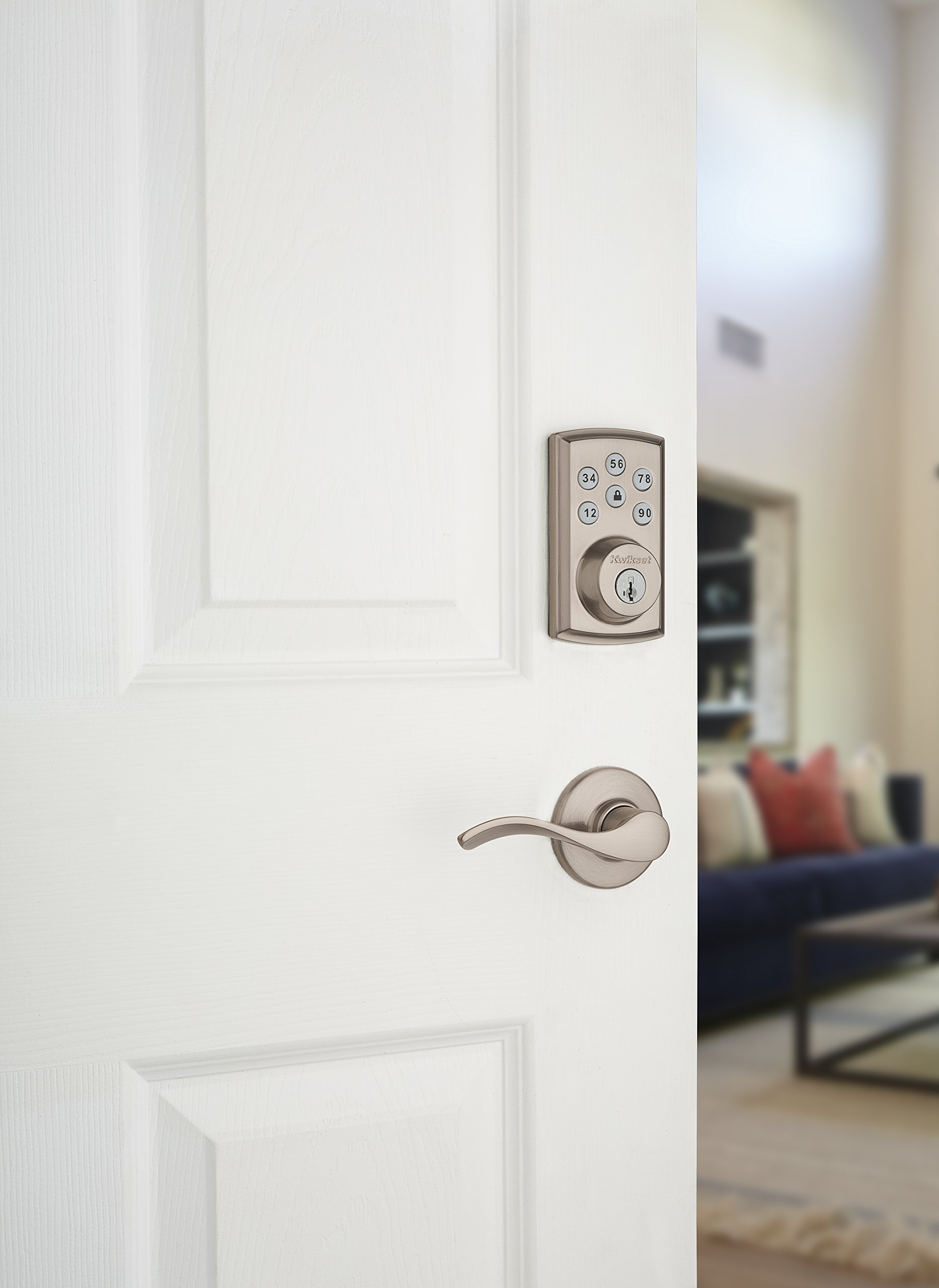 Kwikset 98880-004 SmartCode 888 Smart Lock - Z-Wave Plus Touchpad Electronic Deadbolt with SmartKey Security in Satin Nickel - Ideal for Smart Homes & Secure Keyless Entry