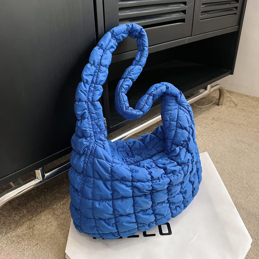 Quilted Puffer Tote Bag for Women - Large Lightweight Crossbody Shoulder Bag with Padding - Perfect for Work, Travel & Everyday Use