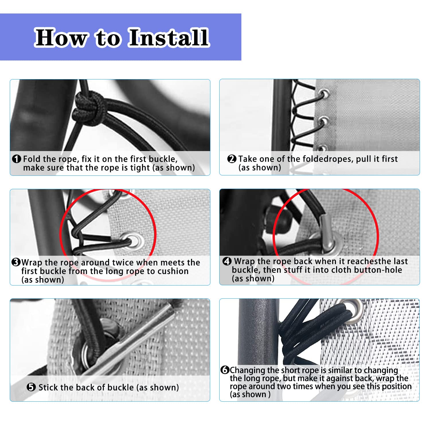 Ostlttyn Zero Gravity Chair Replacement Fabric with Bungee Cord Kit - 19 Inch Wide Repair Cloth for Anti-Gravity Outdoor Recliners - Patio, Lawn & Beach Lounge Chair Accessories (Black) - Perfect for Backyard Relaxation, Poolside Lounging and Camping Comfort
