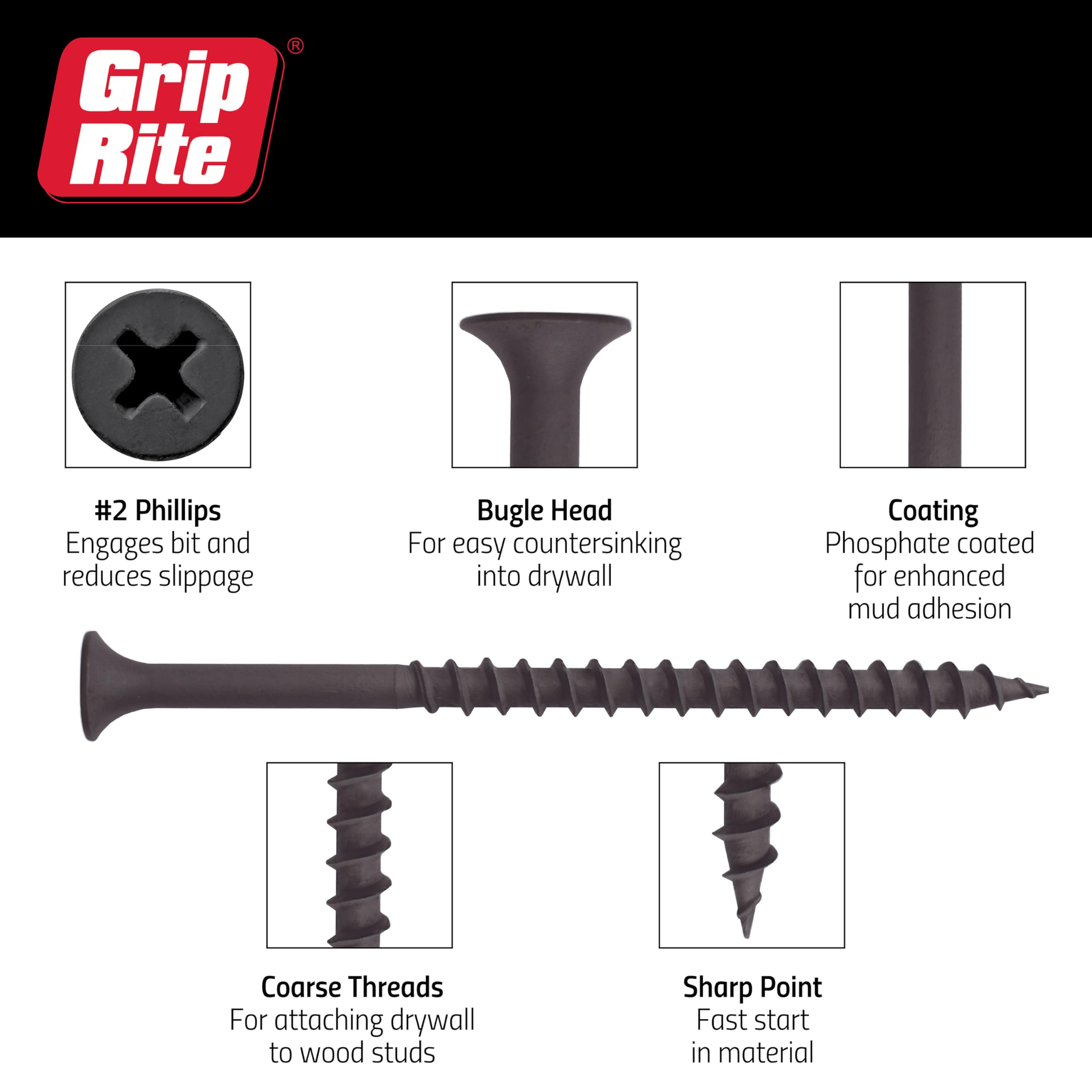 Grip-Rite 212CDWS5 #8 X 2-1/2