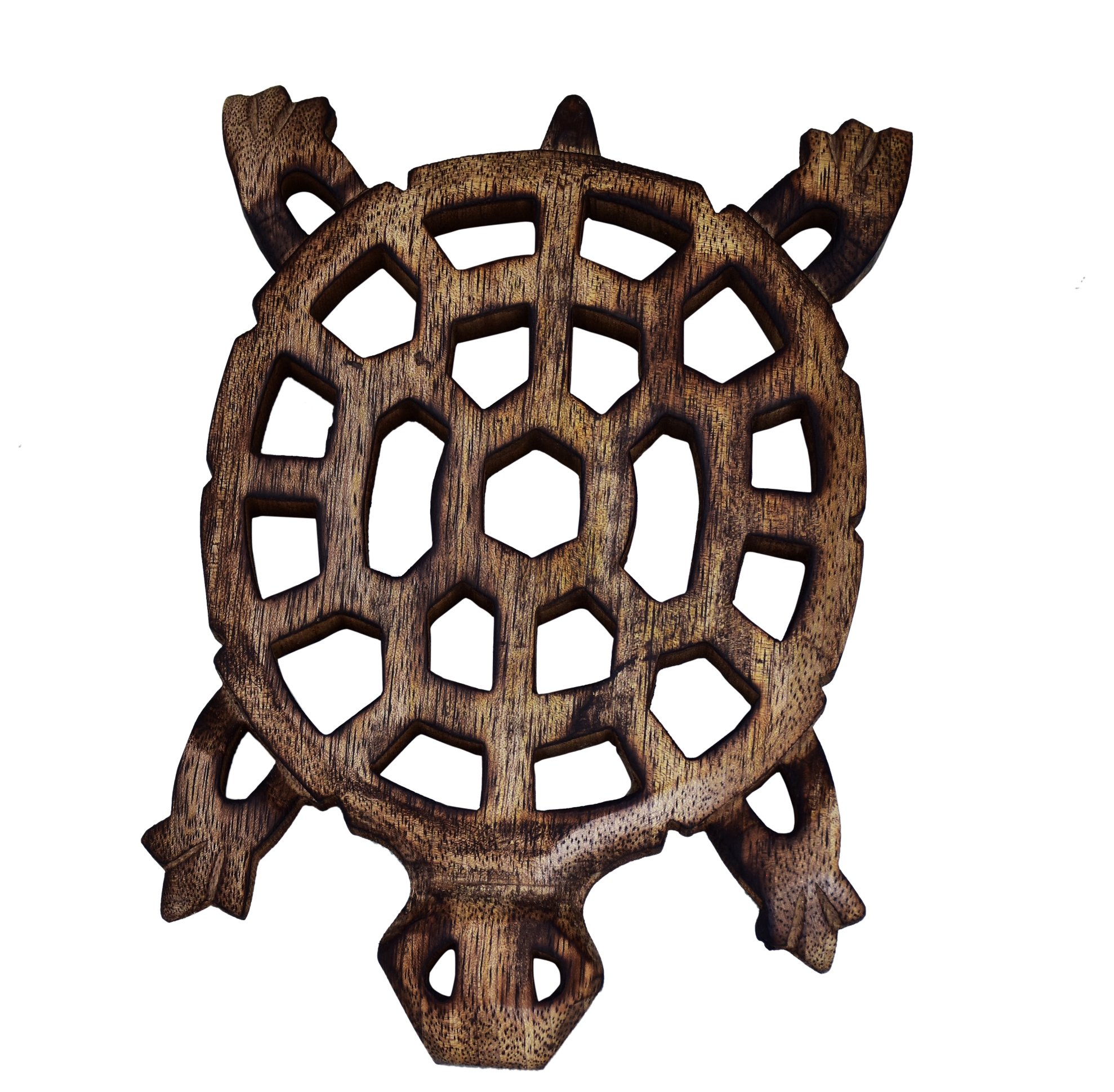 Purpledip Wooden Trivet & Coaster Set - Heat Resistant Hot Pad Mat for Dining Table, Kitchen Counter - 'Take It Slow' Design - Perfect for Hot Dishes, Pots, and Pans - Ideal for Home Decor, Dinner Parties, and Daily Use