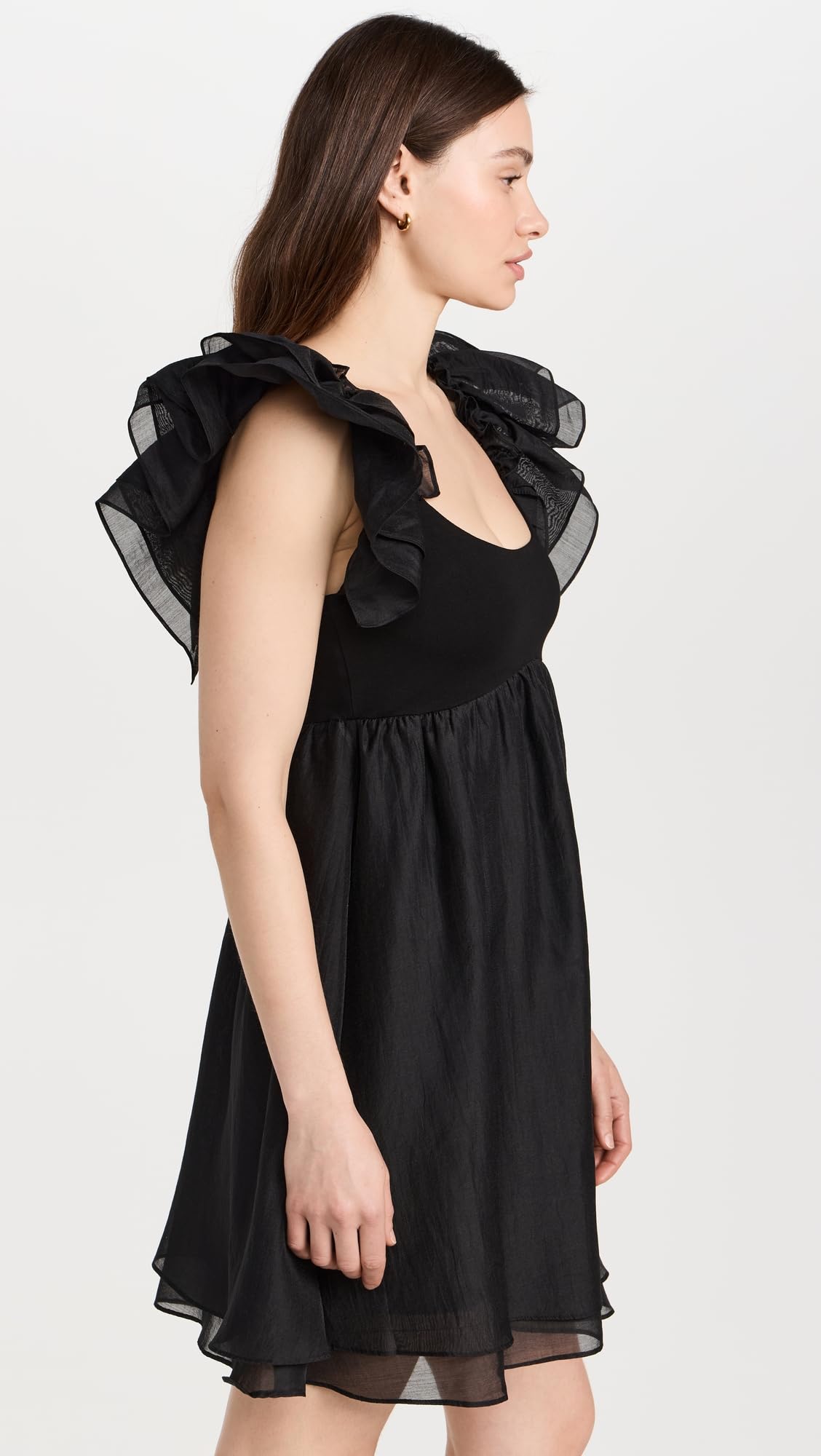 Endless Rose Women's Organza Sleeve Mini Dress - Elegant Floral Print Party Dress for Wedding, Cocktail & Evening Events