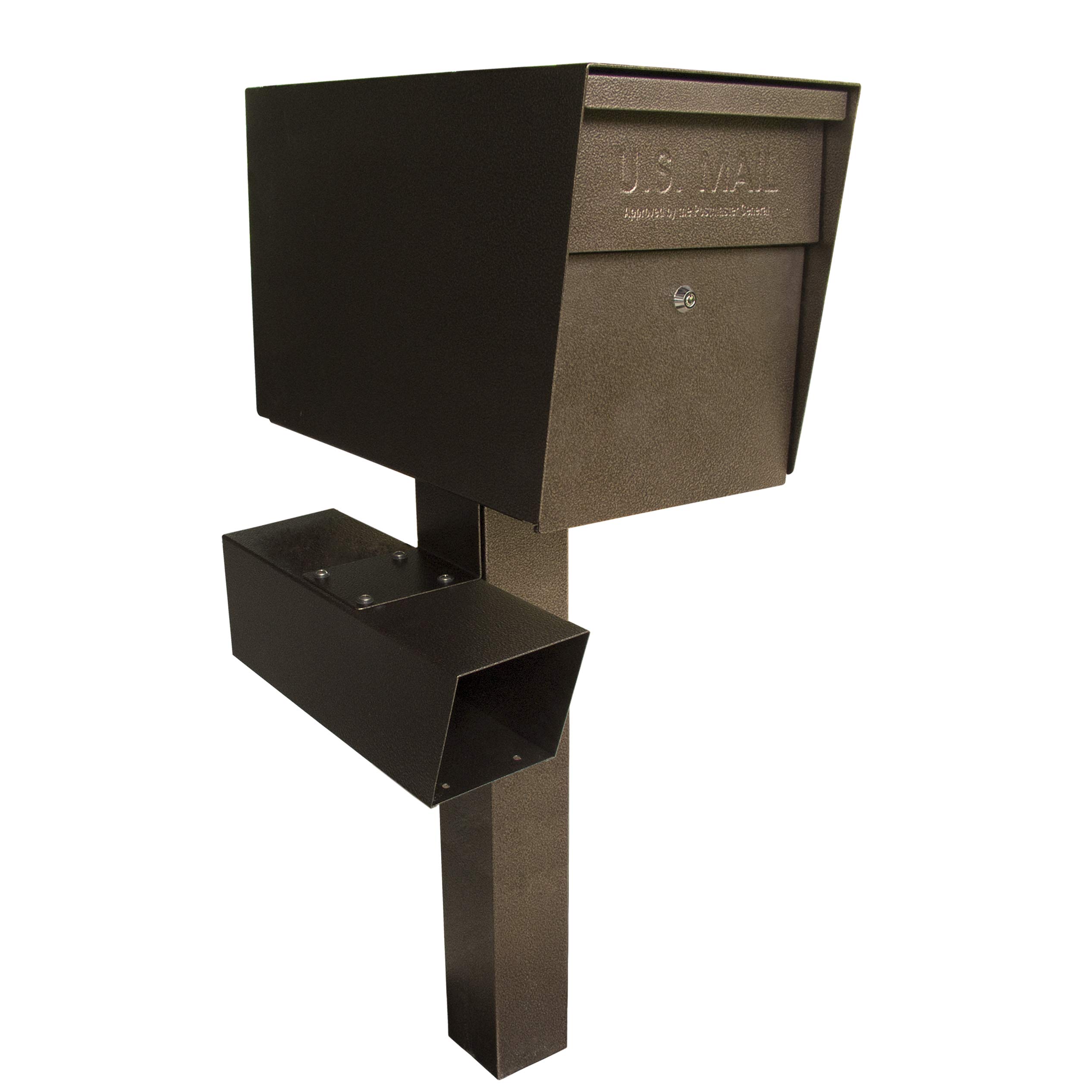 Mail Boss 7114 Medium Bronze Newspaper & Mail Holder - Durable Outdoor Mailbox Organizer for Newspapers, Letters, and Packages - Perfect for Porch, Garden, and Home Entryway