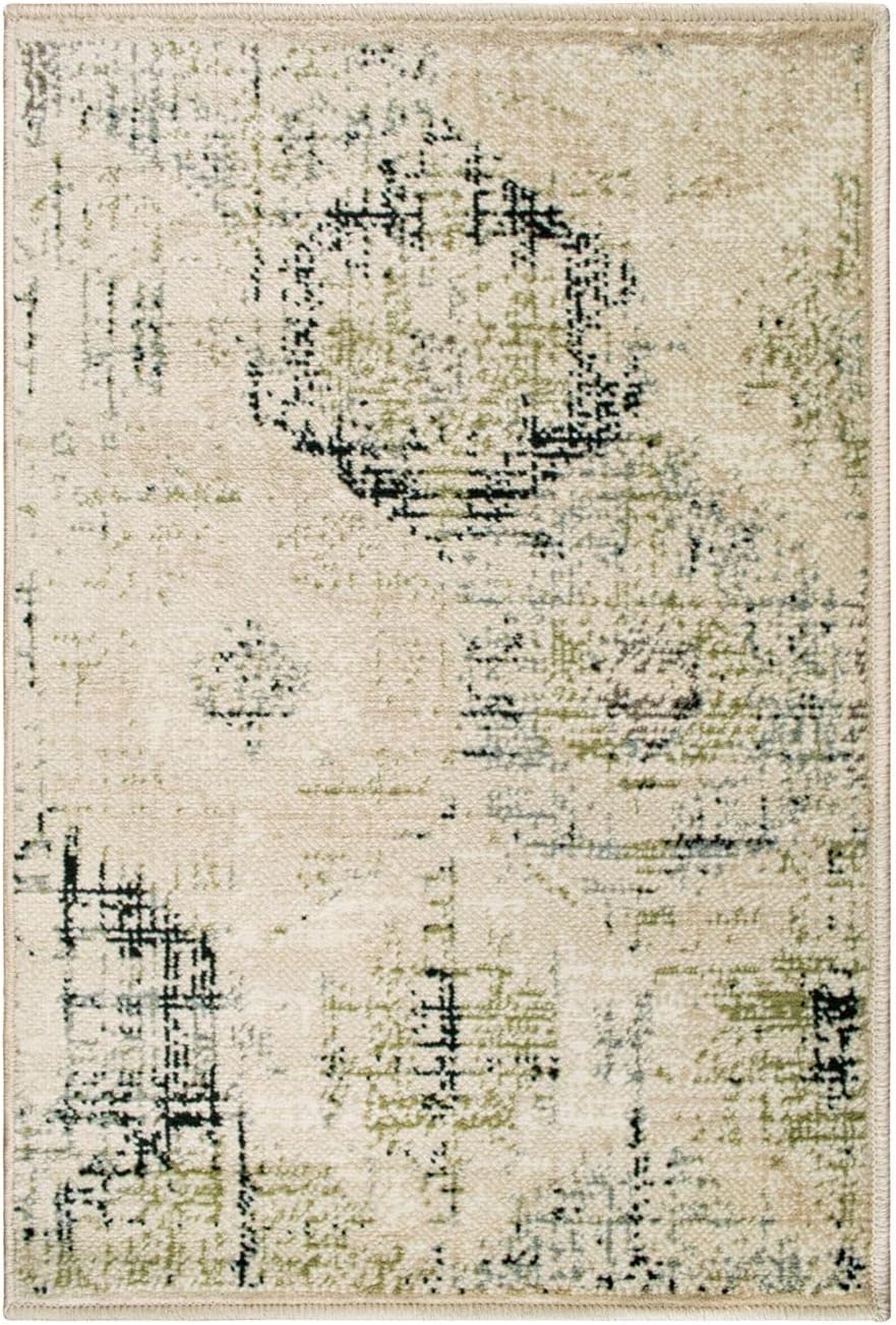 Arabella Geometric Distressed Diamonds Indoor Area Rug - Soft Bohemian Style Carpet for Living Room, Bedroom, Nursery & Home Decor
