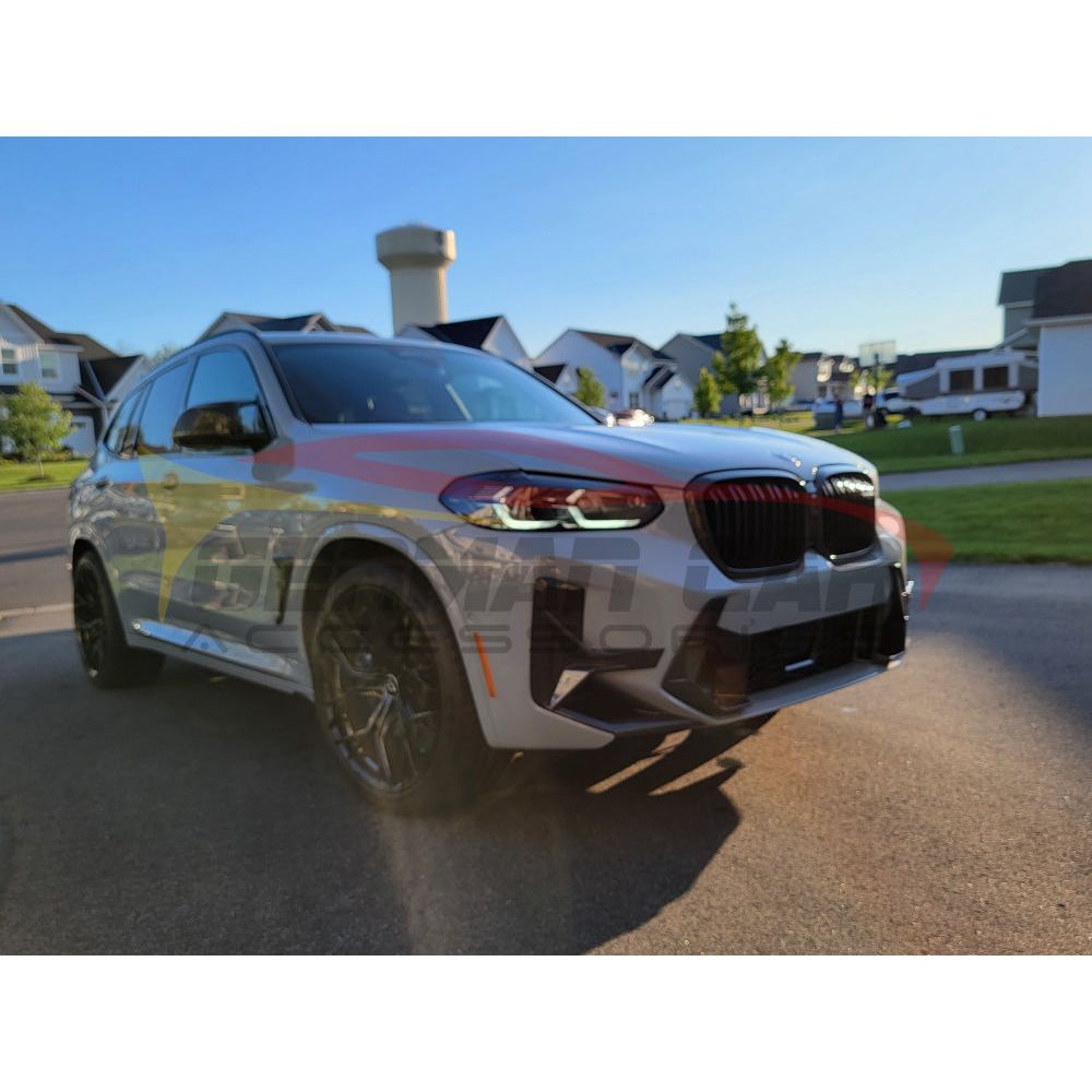 2022-2024 BMW X3M Carbon Fiber Front Bumper Side Inserts | F97 LCI | Upgrade for Enhanced Style & Protection | Perfect for Street Racing & Car Shows
