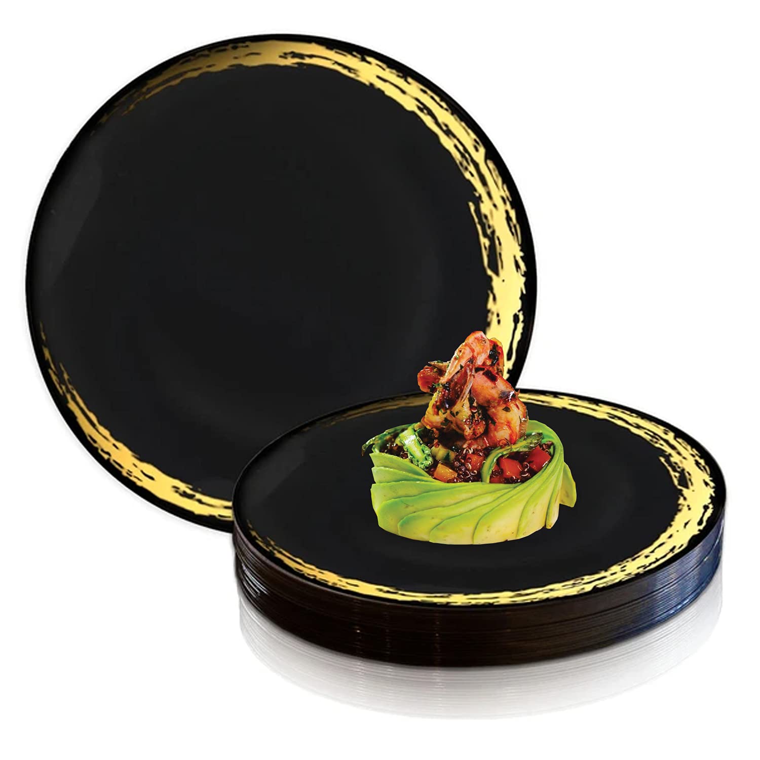 Elegant Disposable Plastic Plates - 120-Pack 7.25