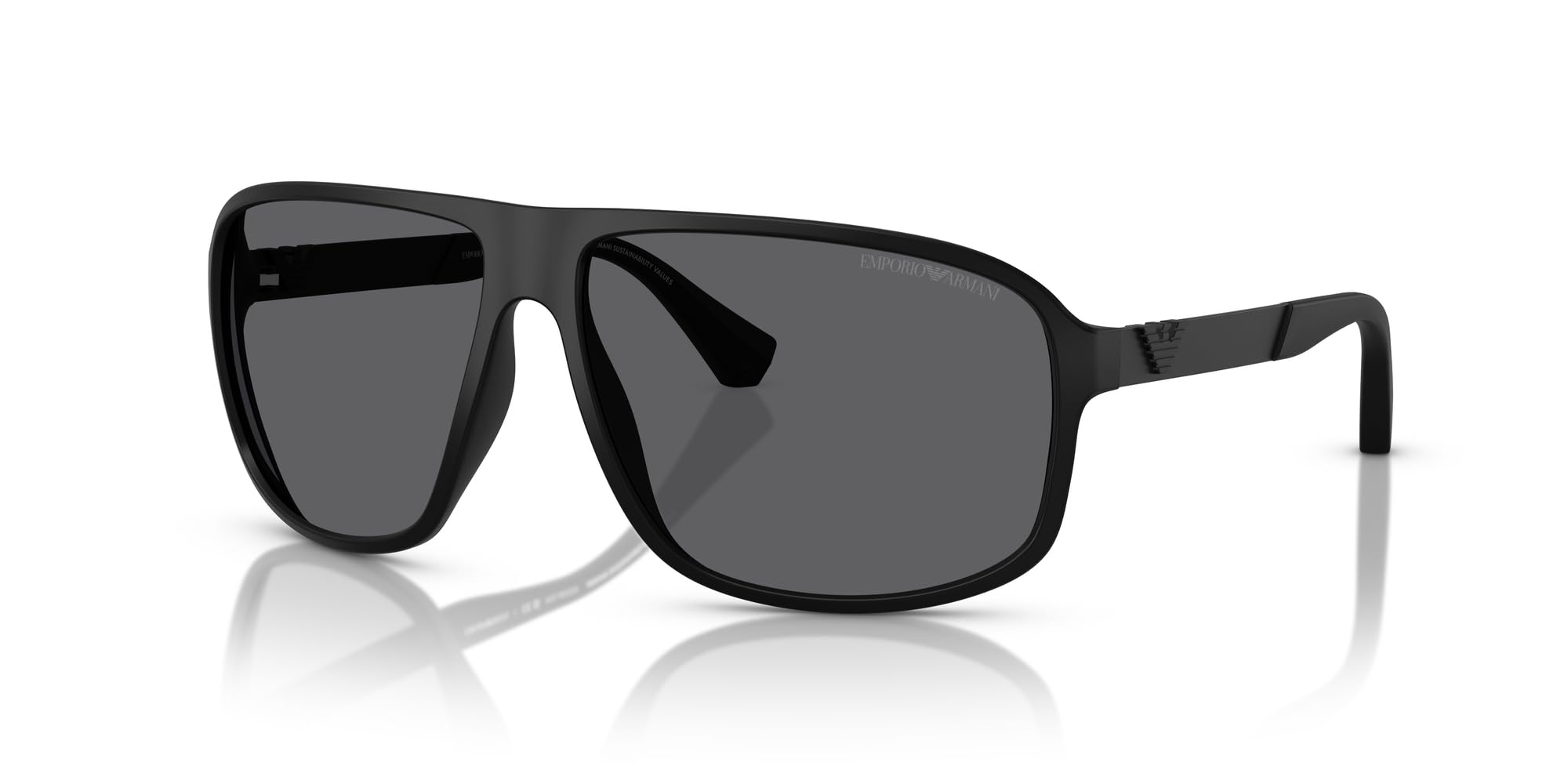 Emporio Armani EA4029 Square Sunglasses for Men - Polarized UV Protection - Classic Aviator Style for Driving, Travel & Outdoor Activities
