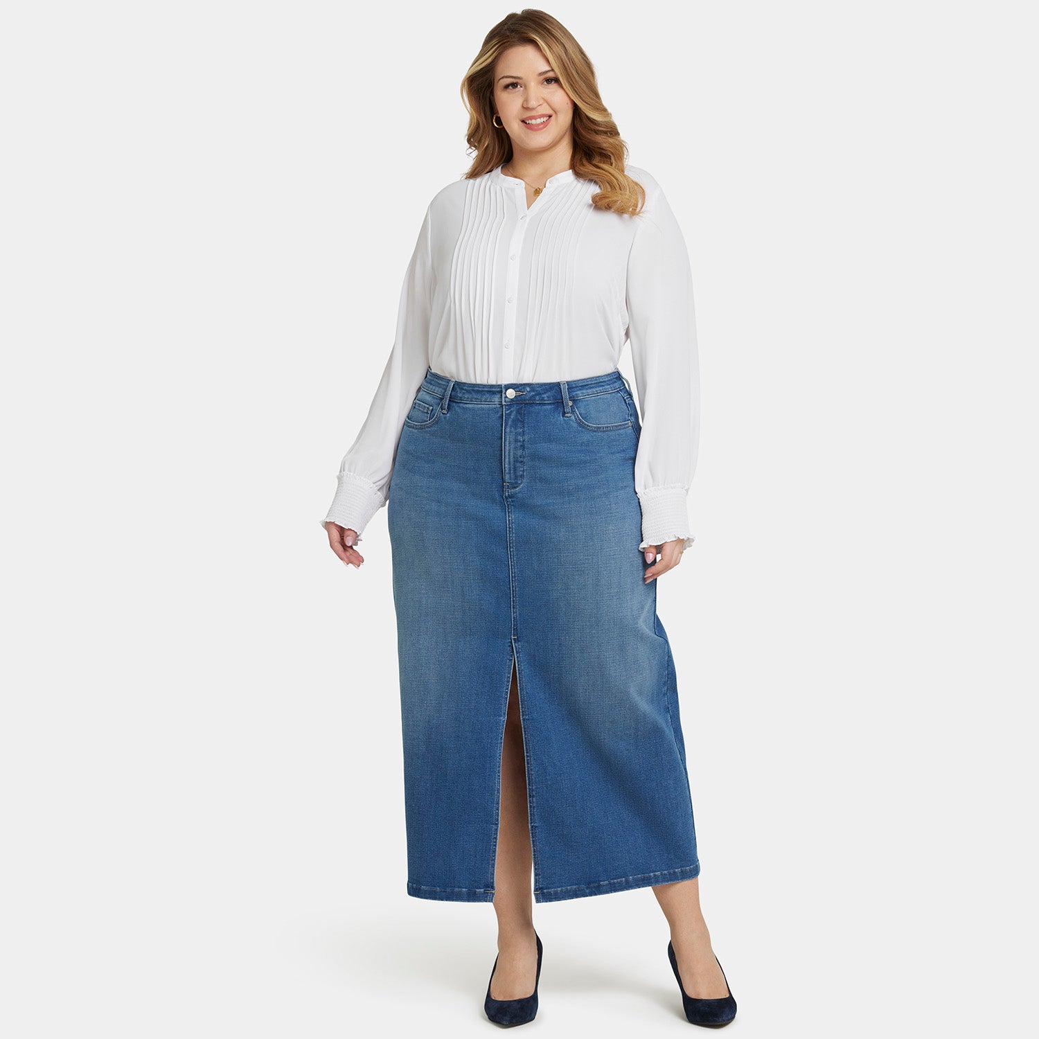Plus Size High Rise Long Skirt for Women - Elegant Fairmont Style | Perfect for Office, Party & Casual Outfits