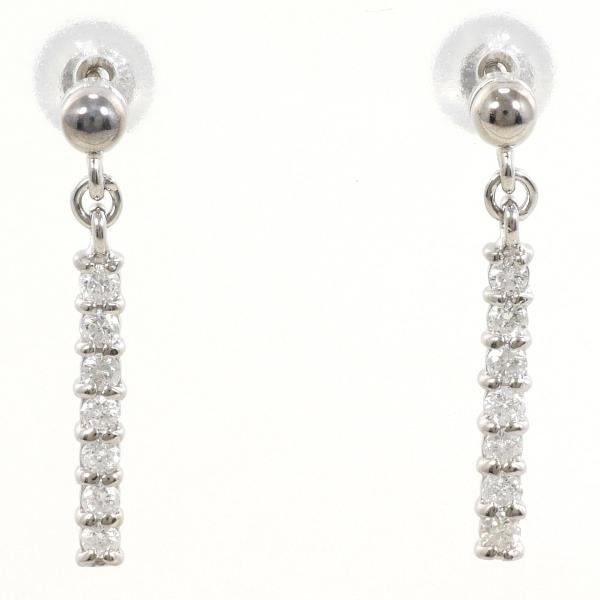 18K White Gold Diamond Earrings for Women - Elegant Dangle Earrings for Wedding, Party & Special Occasions