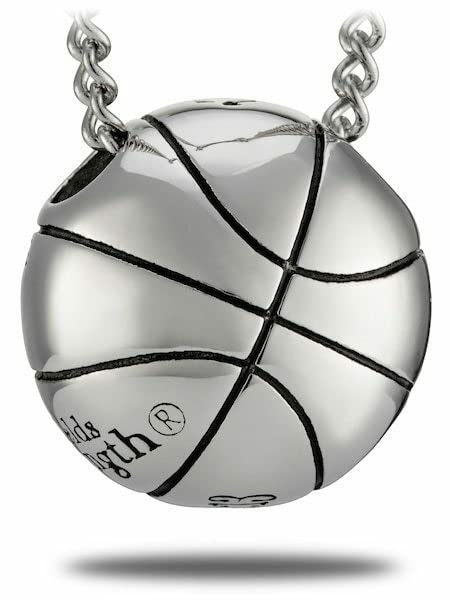 Shields of Strength Men's Stainless Steel 3D Mini Basketball Pendant Necklace - Phil 4:13 Bible Verse Jewelry for Christian Athletes & Basketball Fans - Faith-Inspired Gift for Players, Coaches & Sports Enthusiasts - Perfect for Game Day, Church & Daily Wear