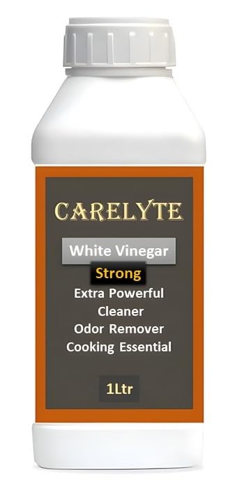 Carelyte Naturally Brewed White Vinegar - 1L Bottle | Strong & Pure for Cooking, Cleaning & Pickling | Perfect for Salads, Marinades & Household Use