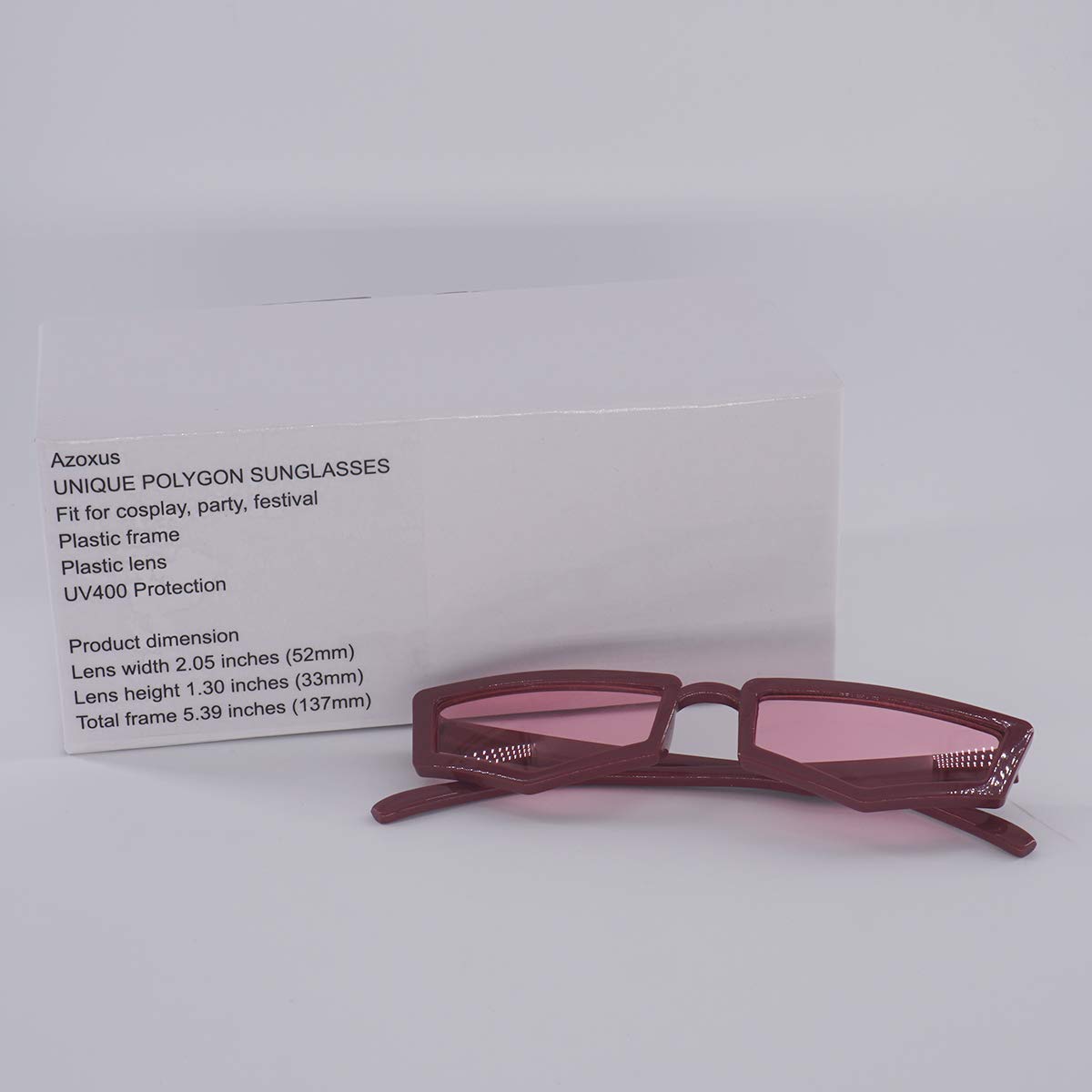 Trendy Women's Unique Small Irregular Polygon Fashion Sunglasses - Perfect for Costume Parties, Beach Outings & Summer Style