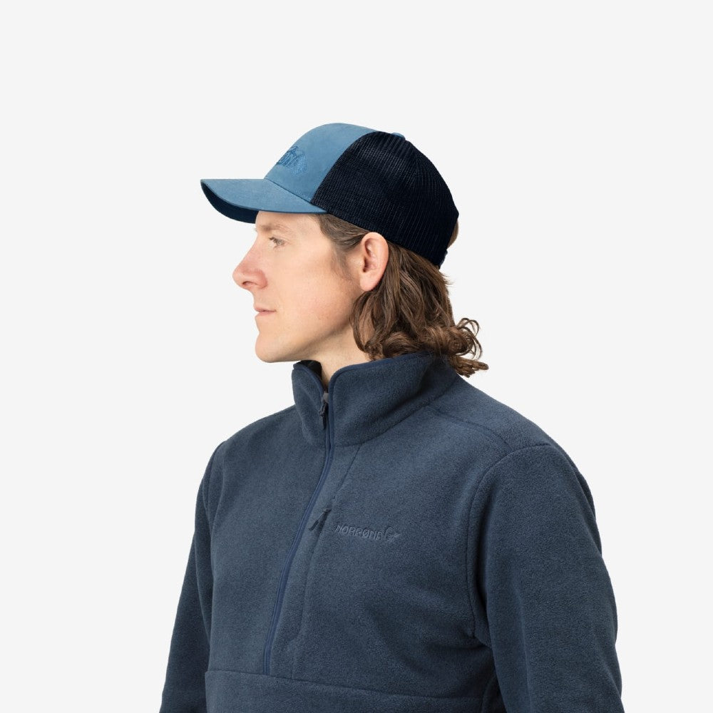 Norrona Unisex Mesh Snap Back Trucker Hat - Breathable & Adjustable for Outdoor Activities, Hiking, and Casual Wear