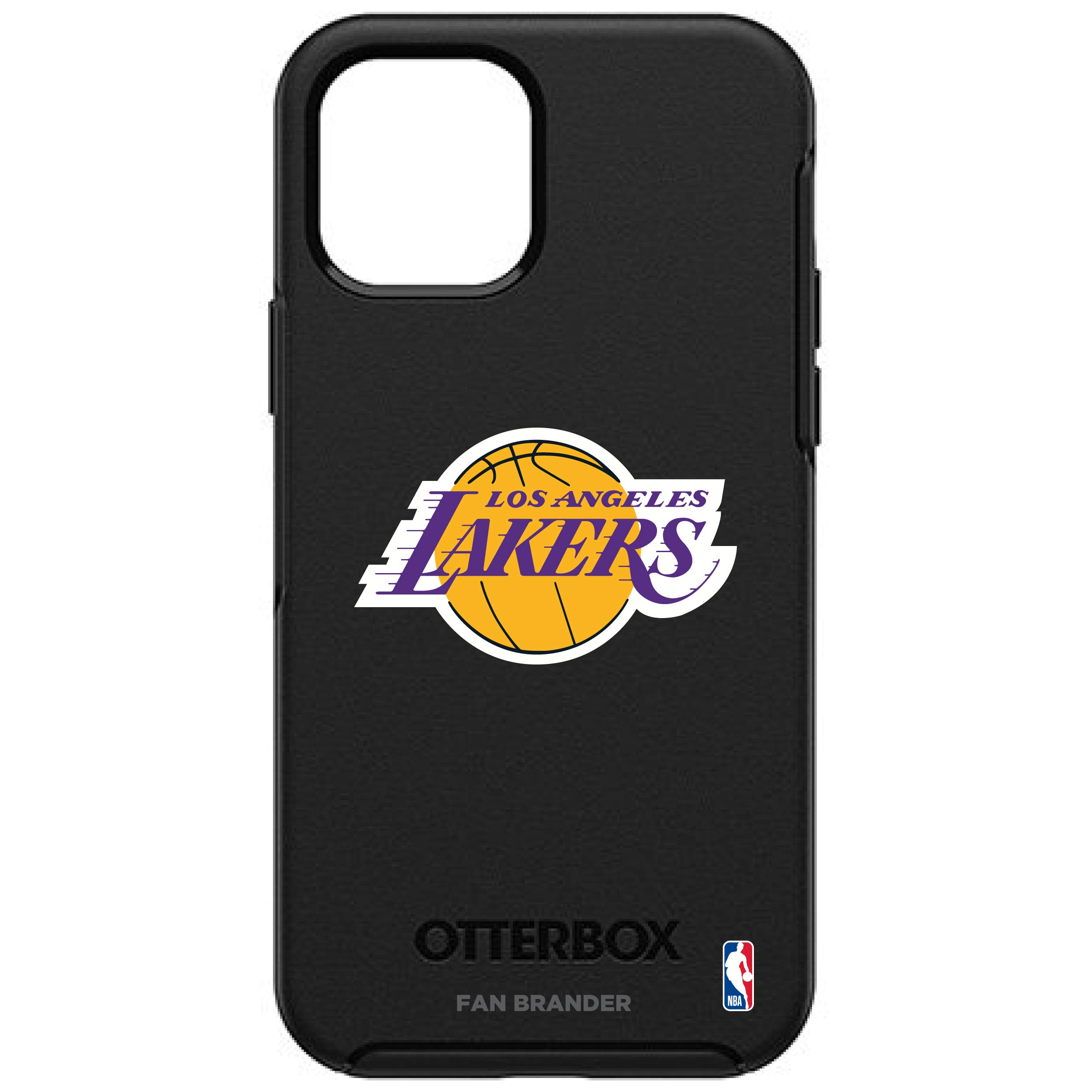 NBA OtterBox Symmetry Phone Case for Apple iPhone 13 Mini - LA Lakers Edition | Durable Protective Cover for Basketball Fans | Perfect for Game Days & Lakers Pride