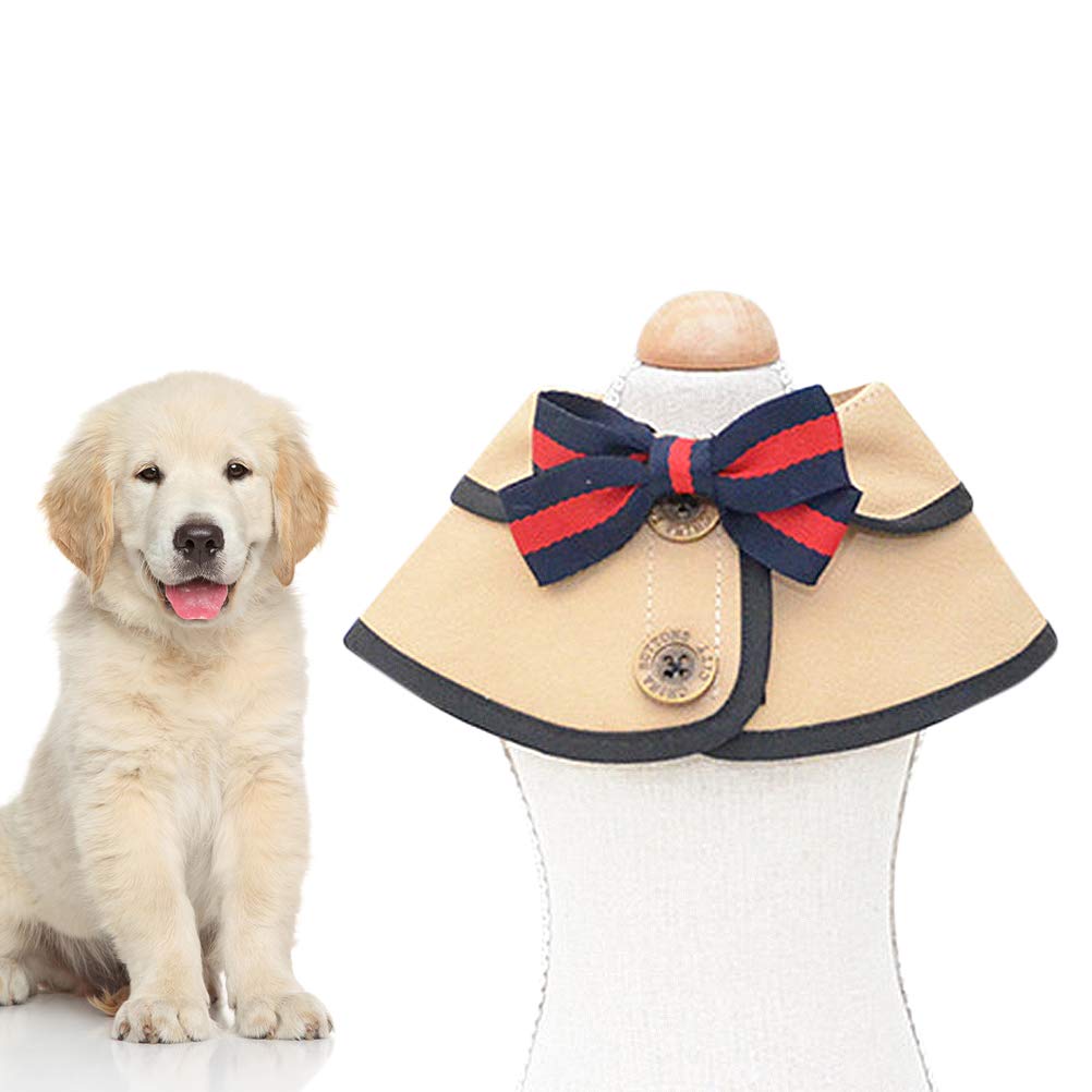 1PC Custom Cotton Dog Cape Costume - Small Puppy Collar Vest & Cat Cloak for Service Dogs | Cute Retro Pet Bandana & Handkerchief for Halloween, Christmas & Photo Shoots