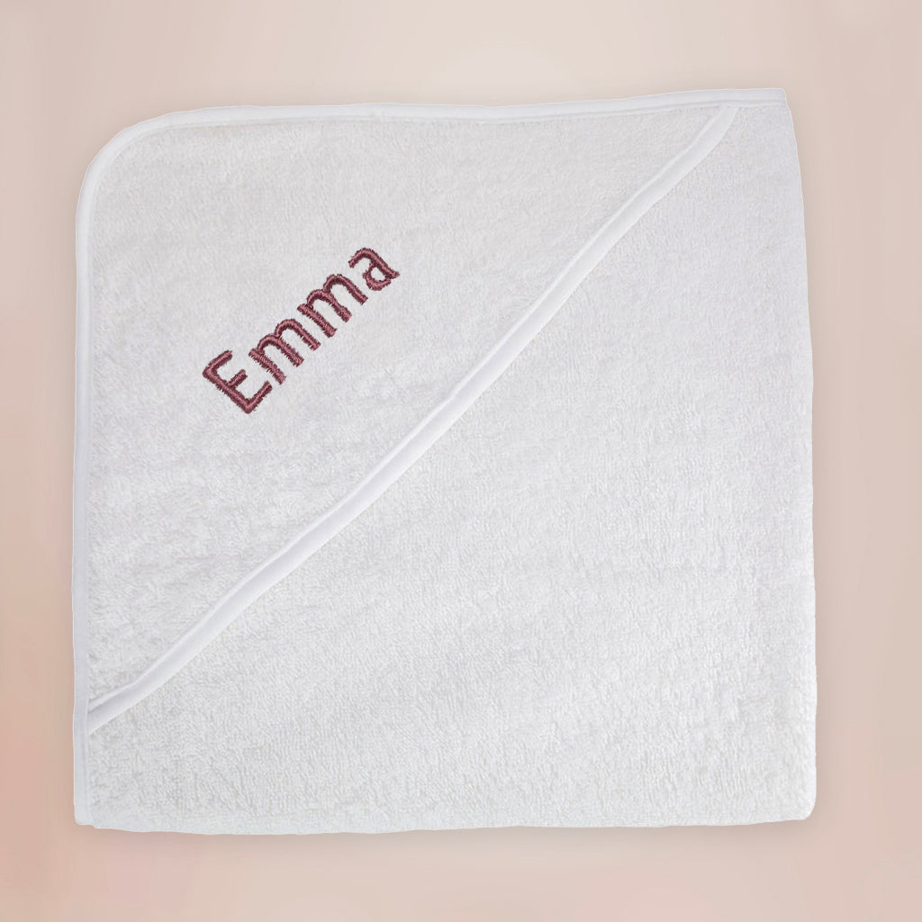 Personalized Baby Girl Hooded Towel - Soft & Absorbent for Bath Time, Swimming, or Beach - Custom Name Embroidery Gift