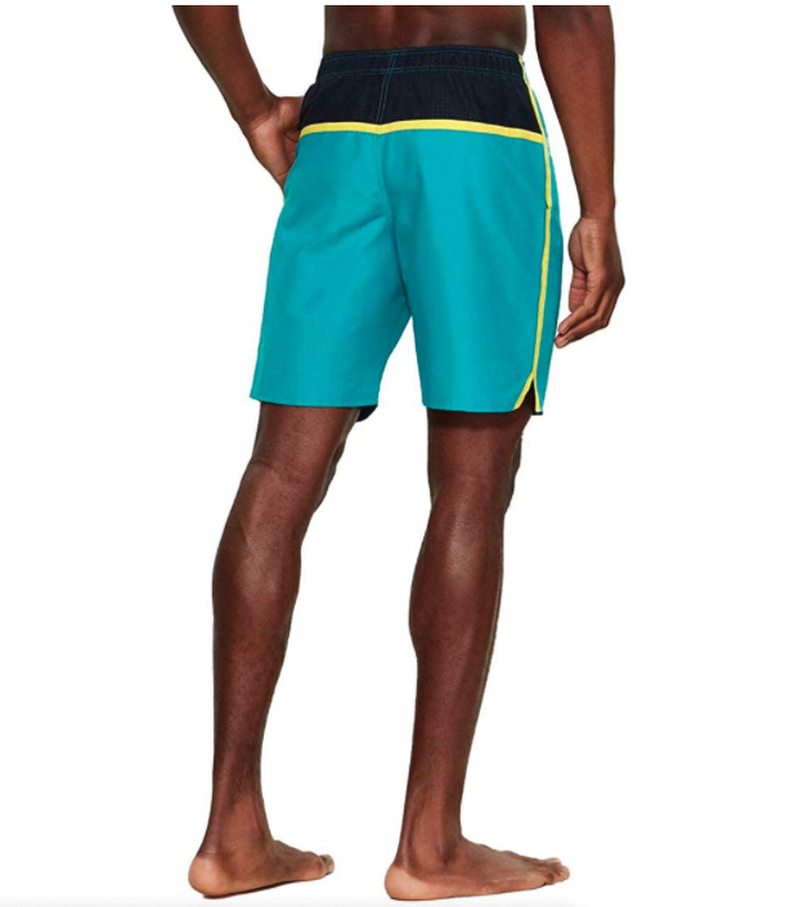 Nike Men's Logo Side Stripe Swim Shorts - Medium Size Quick-Dry Beach Shorts for Swimming, Surfing & Summer Vacation
