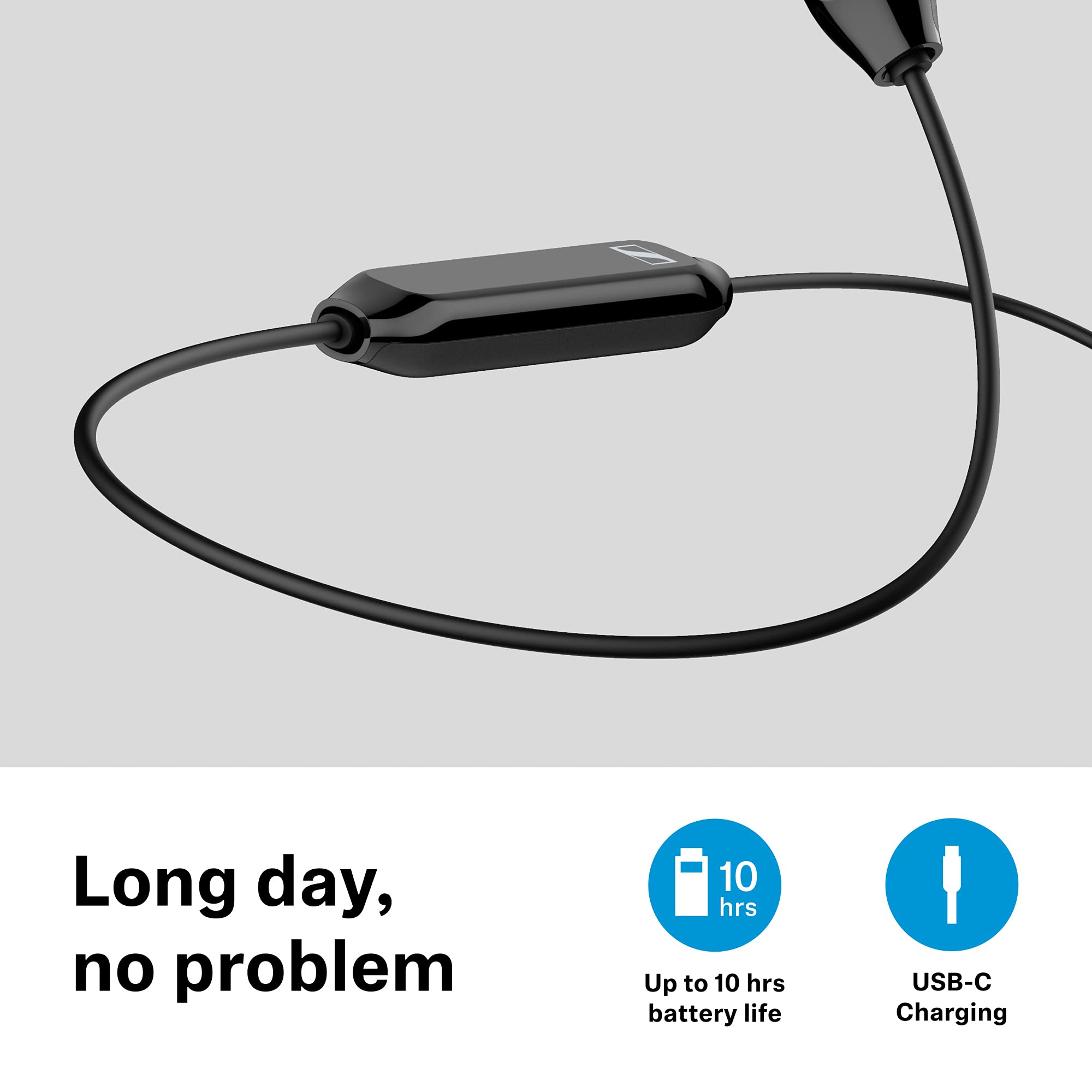 Sennheiser CX 350BT Wireless Bluetooth 5.0 Headphones - 10H Battery Life, Fast USB-C Charging, AI Assistant, Dual Device Pairing - White | Perfect for Commuting, Workouts & Travel (CX 350BT White)