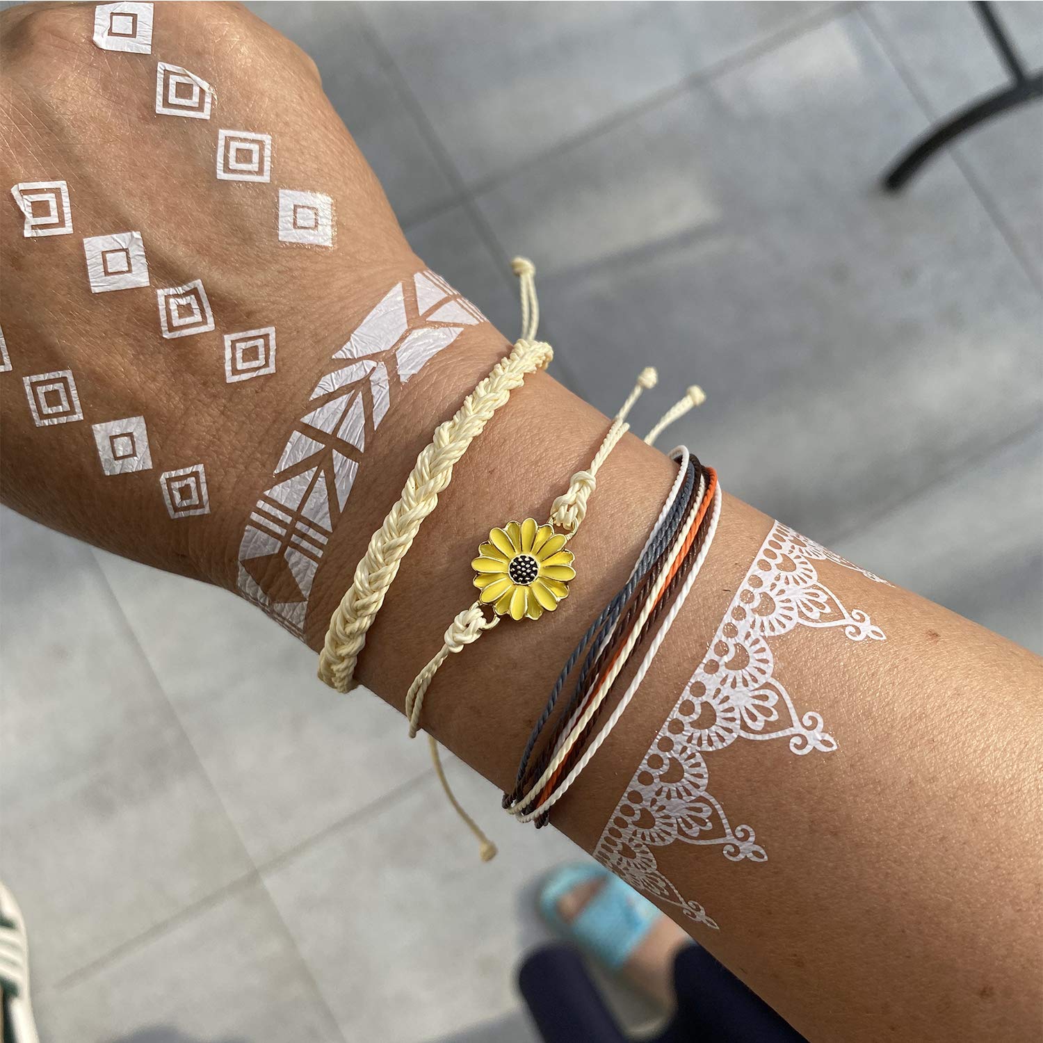 Trendy Adjustable Handmade Braided Friendship Bracelets for Women - Cute String & Ankle Bracelets Set, Surfer Beach Wave Style - Perfect Gifts for Stocking Stuffers, Best for Beach Parties, Music Festivals & Summer Outfits