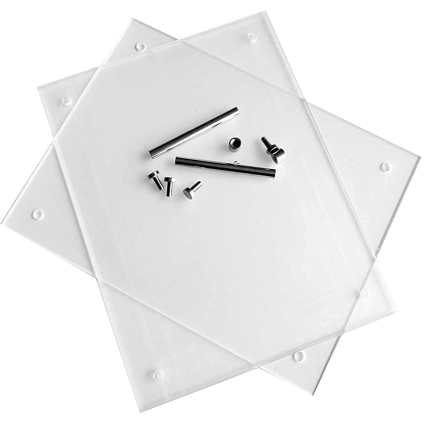 Clear Acrylic Picture Frames with Standoff - A5 Size Tabletop Display for Photos, Certificates, Artwork & Signs | Perfect for Home Decor, Office Presentations & Art Exhibitions