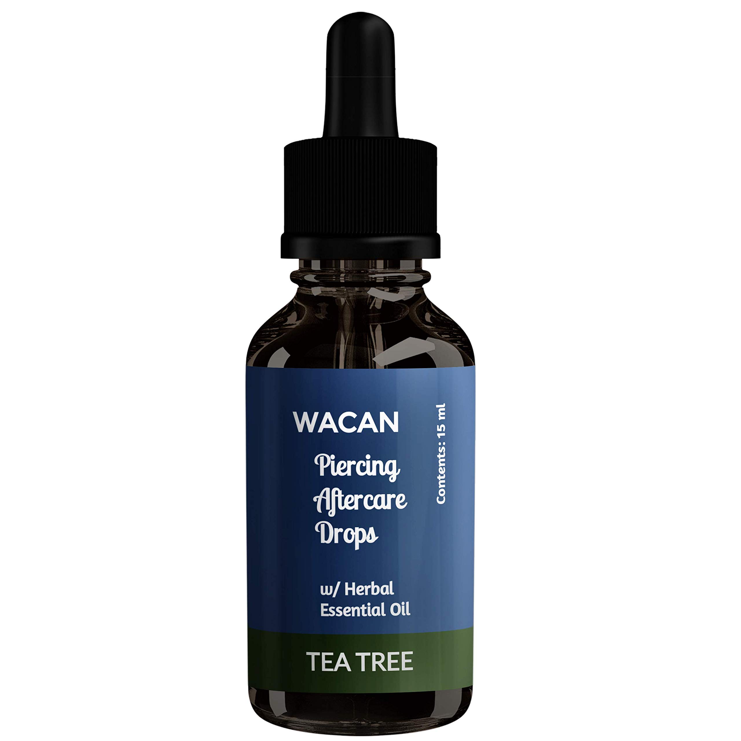 Organic WACAN Piercing Aftercare Oil & Bump Treatment - Coconut Oil Infused Keloid & Piercing Bump Removal Solution | Safe for Ear, Nose, Belly Button Piercings | Fast Healing & Soothing Care