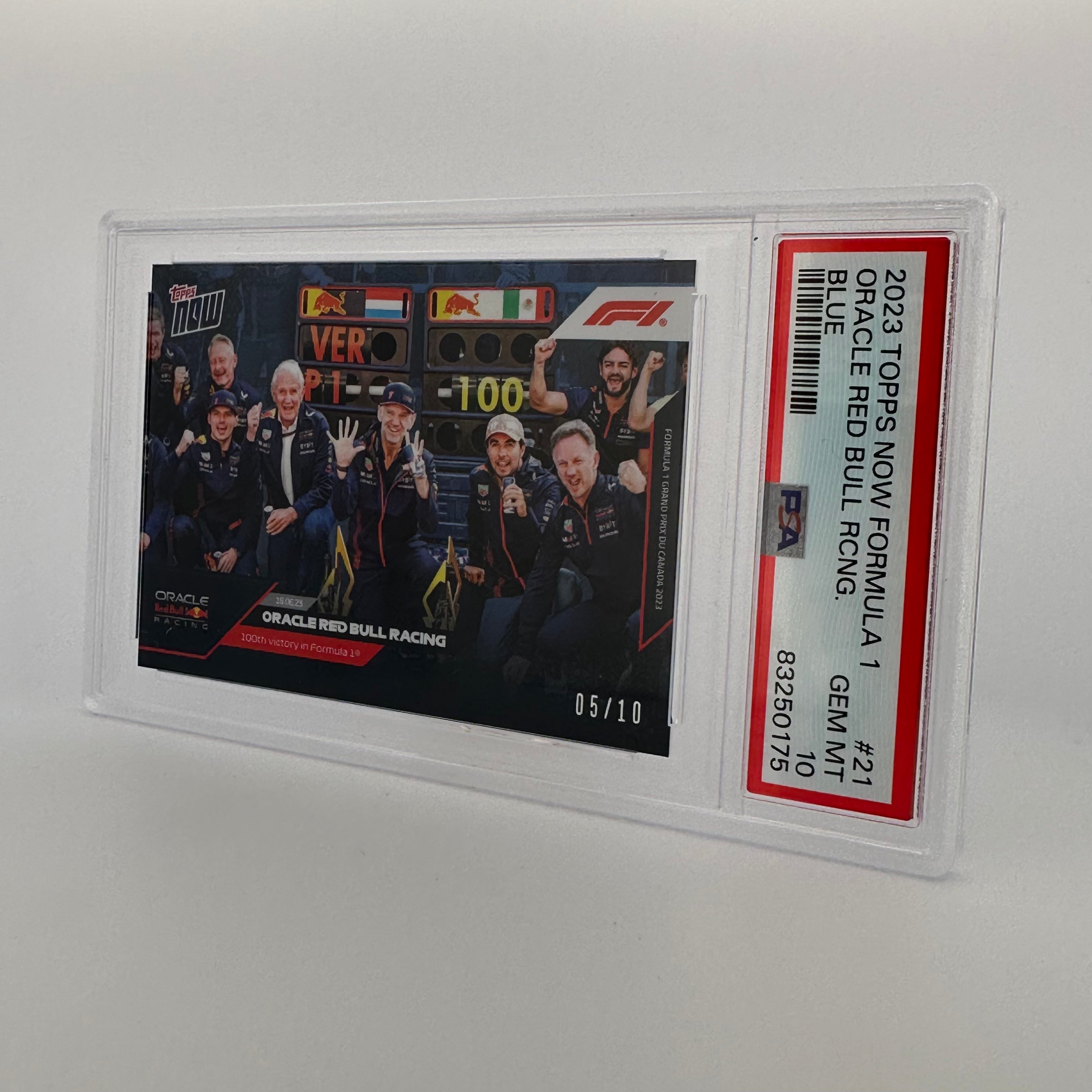 PSA 10 Graded Oracle Red Bull Racing #21 Blue F1 Racing Card - Perfect for Collectors, Sports Memorabilia & Formula 1 Fans