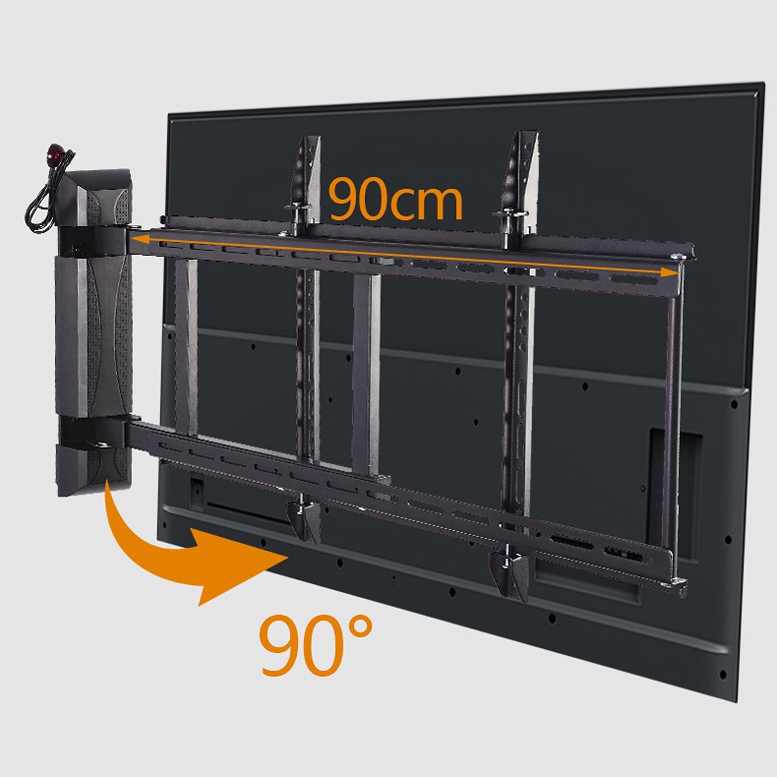 Universal TV Wall Mount Bracket for 32-55 Inch Flat Screen TVs - Adjustable Electric TV Stand with Remote Control, 360° Rotation, Smart Fixed Design for Living Room, Bedroom & Office
