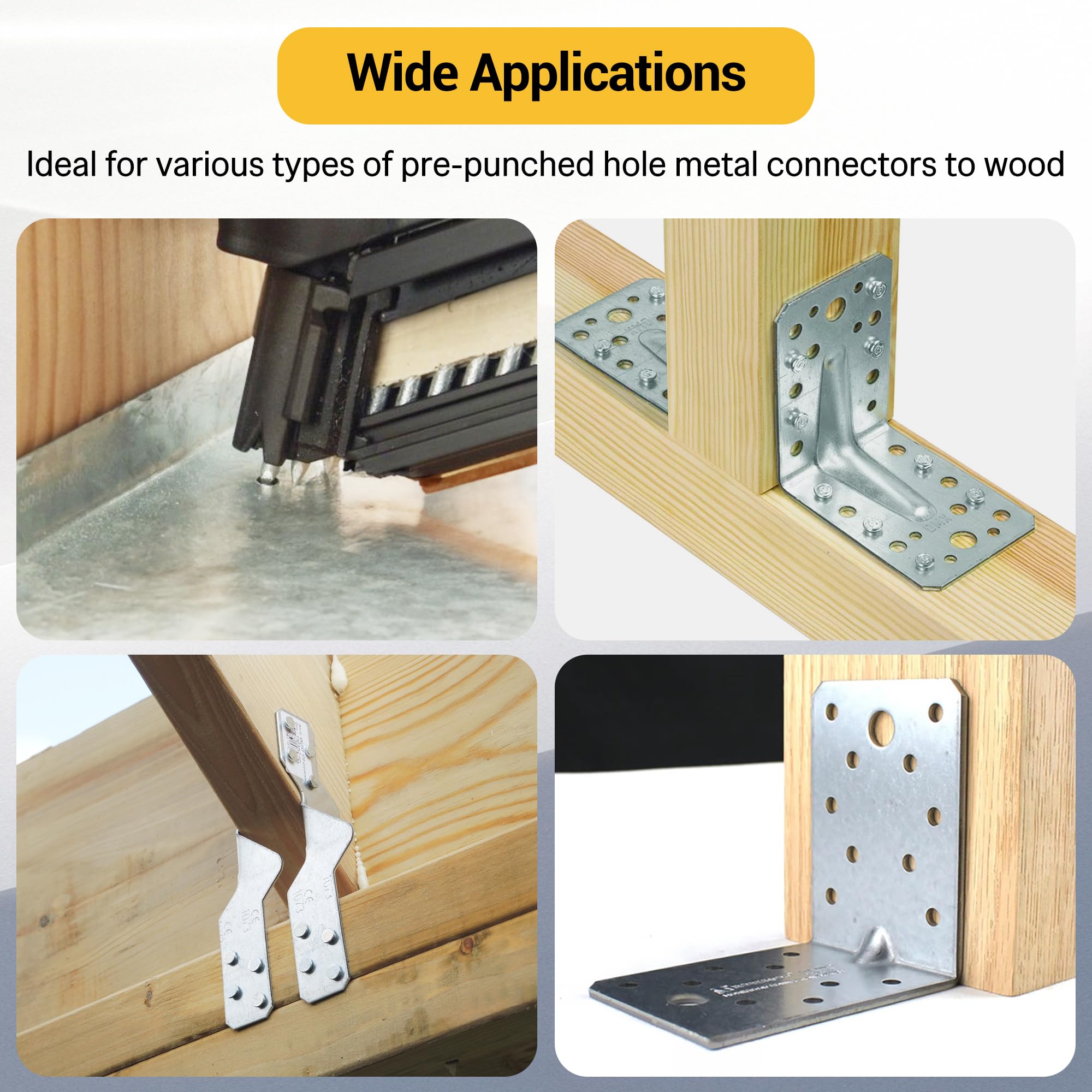 Galvanized 1-1/2 Inch Joist Hanger Nails - 35 Degree Paper Tape Collated Smooth Shank Framing Nails for Metal Connector Nailers (2,000 Count) - Perfect for Deck Building, Roofing, and Structural Framing Projects